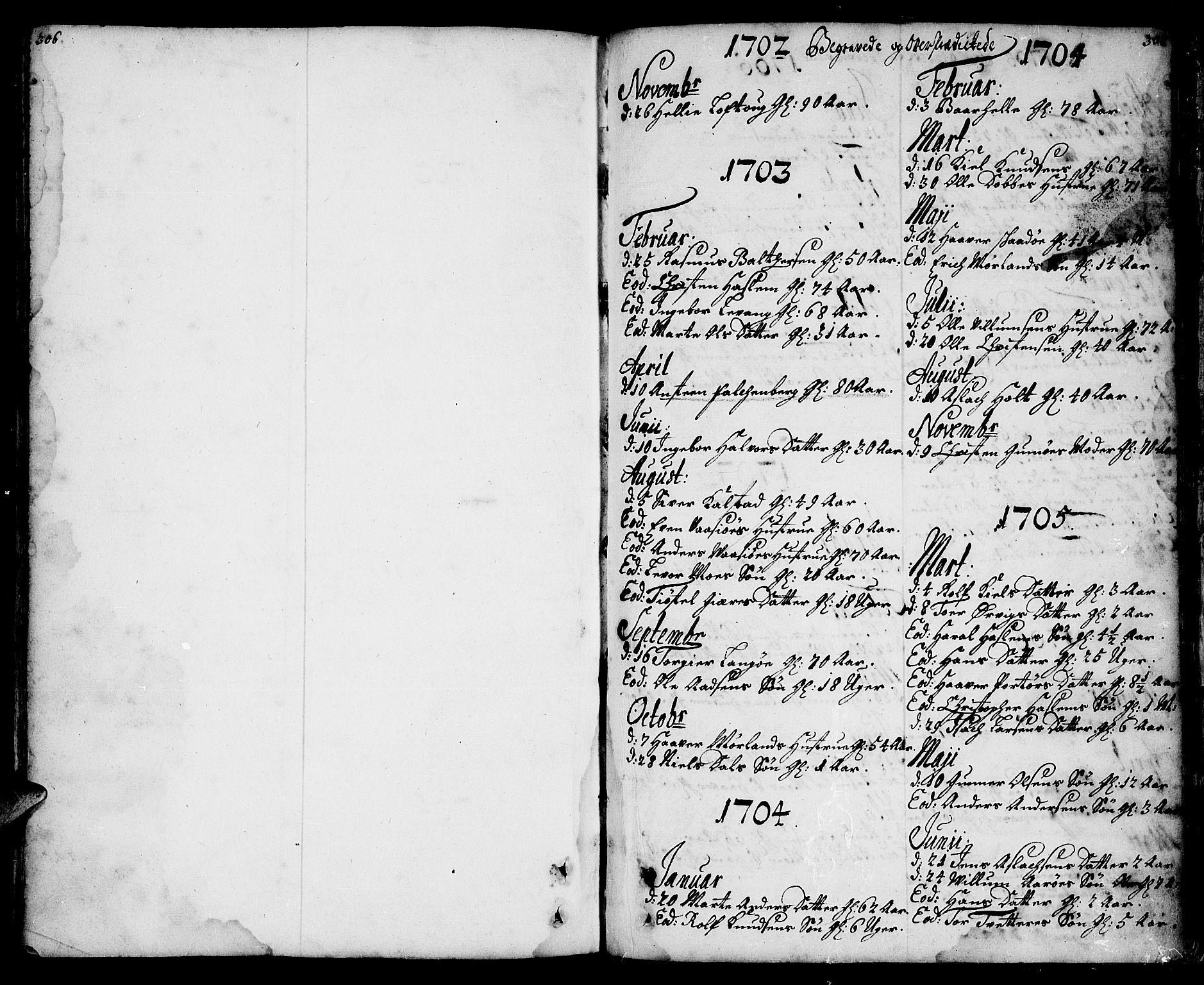 Sannidal kirkebøker, SAKO/A-296/F/Fa/L0001: Parish register (official) no. 1, 1702-1766, p. 306-307