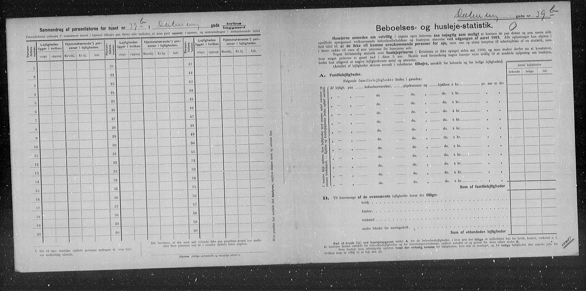 OBA, Municipal Census 1905 for Kristiania, 1905, p. 9320