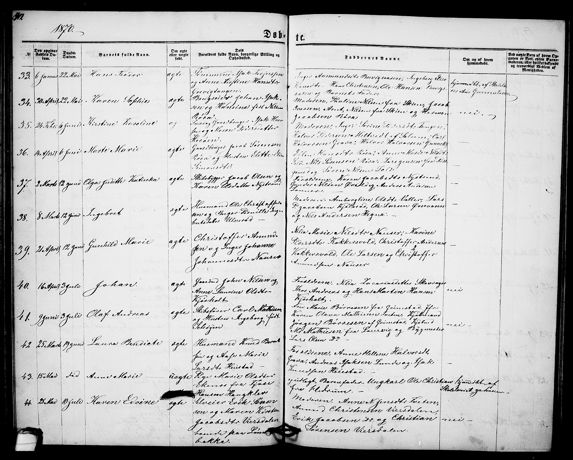 Eidanger kirkebøker, AV/SAKO-A-261/G/Ga/L0001: Parish register (copy) no. 1, 1863-1878, p. 50