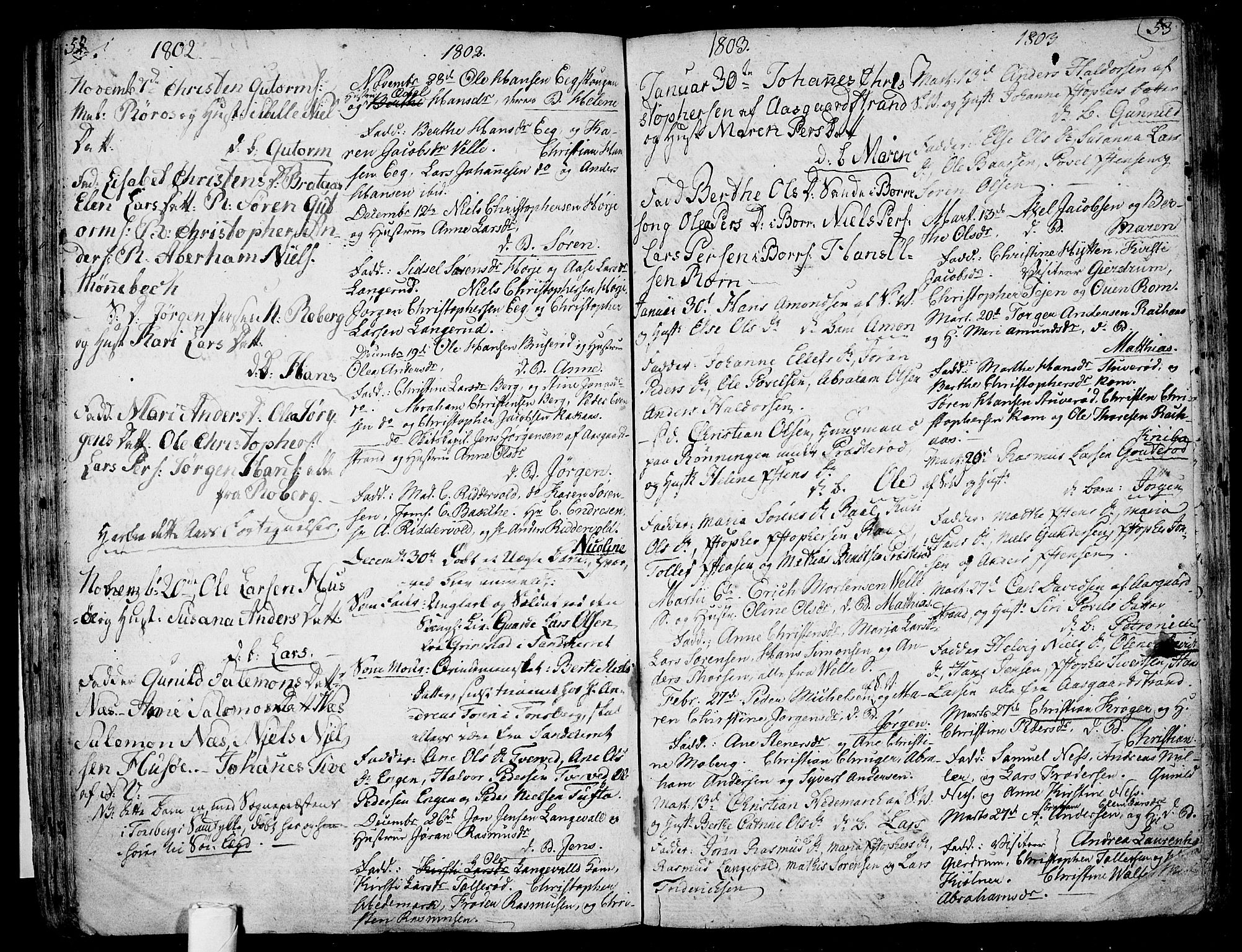 Sem kirkebøker, AV/SAKO-A-5/F/Fb/L0003: Parish register (official) no. II 3, 1792-1814, p. 52-53