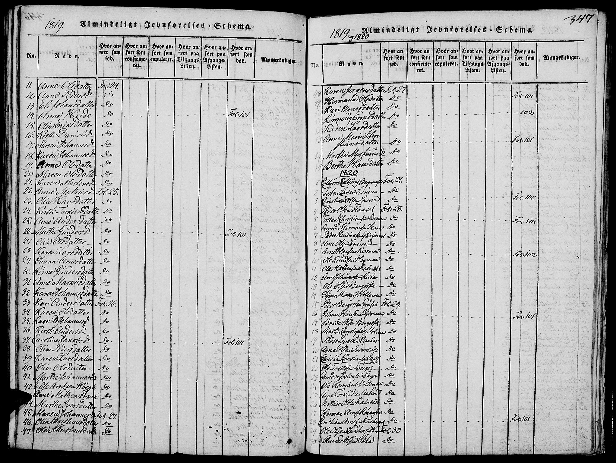 Grue prestekontor, SAH/PREST-036/H/Ha/Hab/L0002: Parish register (copy) no. 2, 1815-1841, p. 347