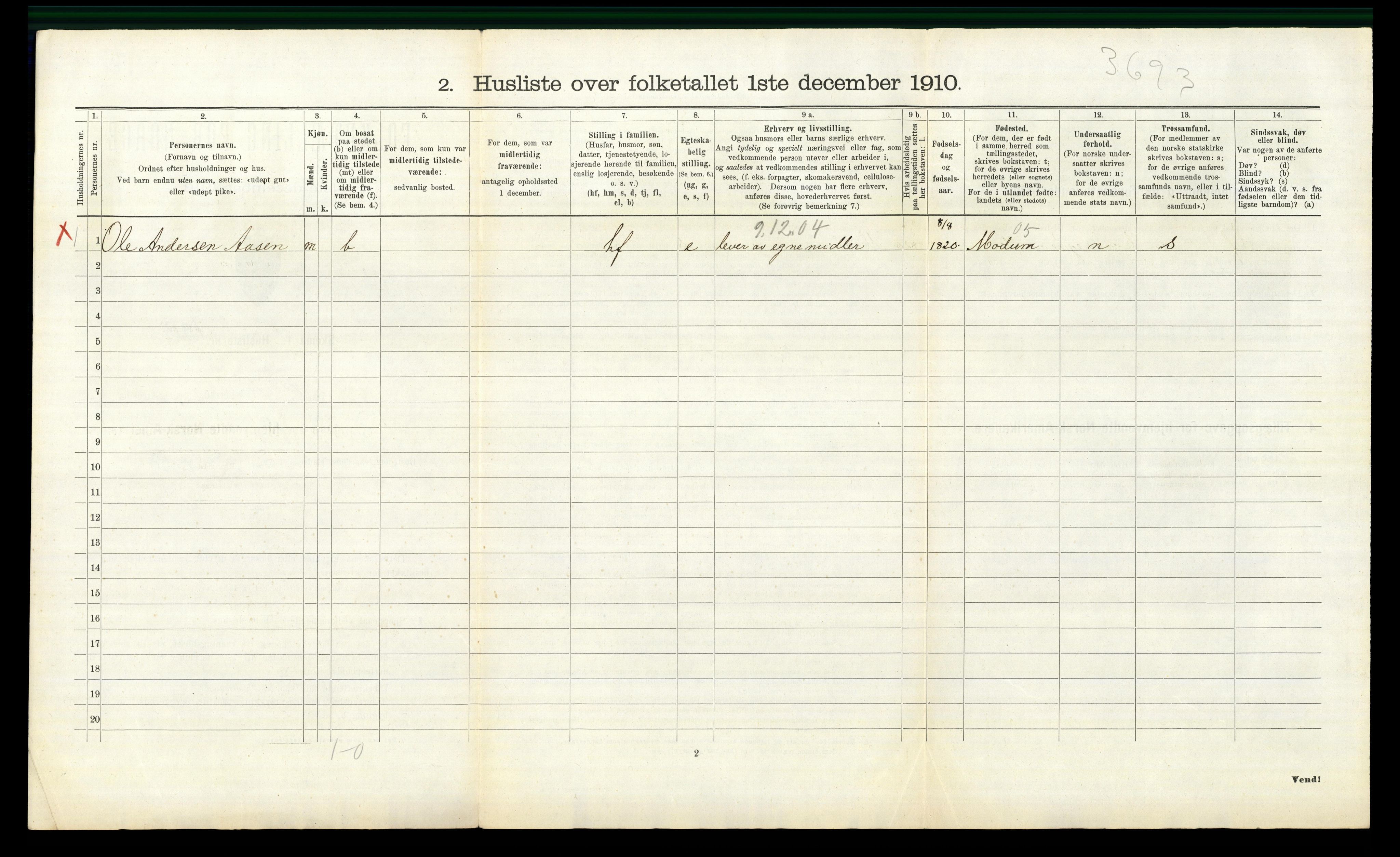 RA, 1910 census for Øvre Eiker, 1910, p. 1790