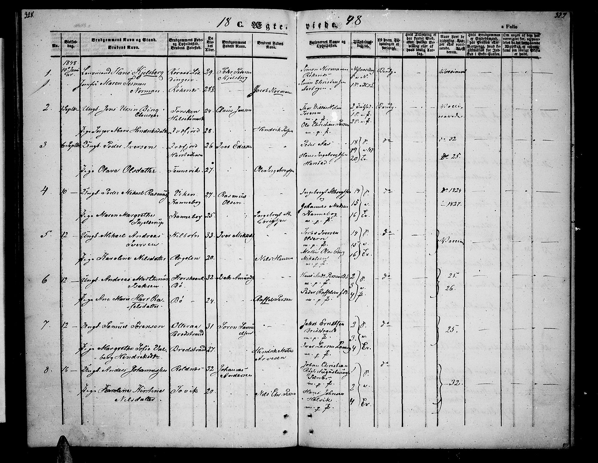Trondenes sokneprestkontor, SATØ/S-1319/H/Hb/L0006klokker: Parish register (copy) no. 6, 1845-1855, p. 328-329
