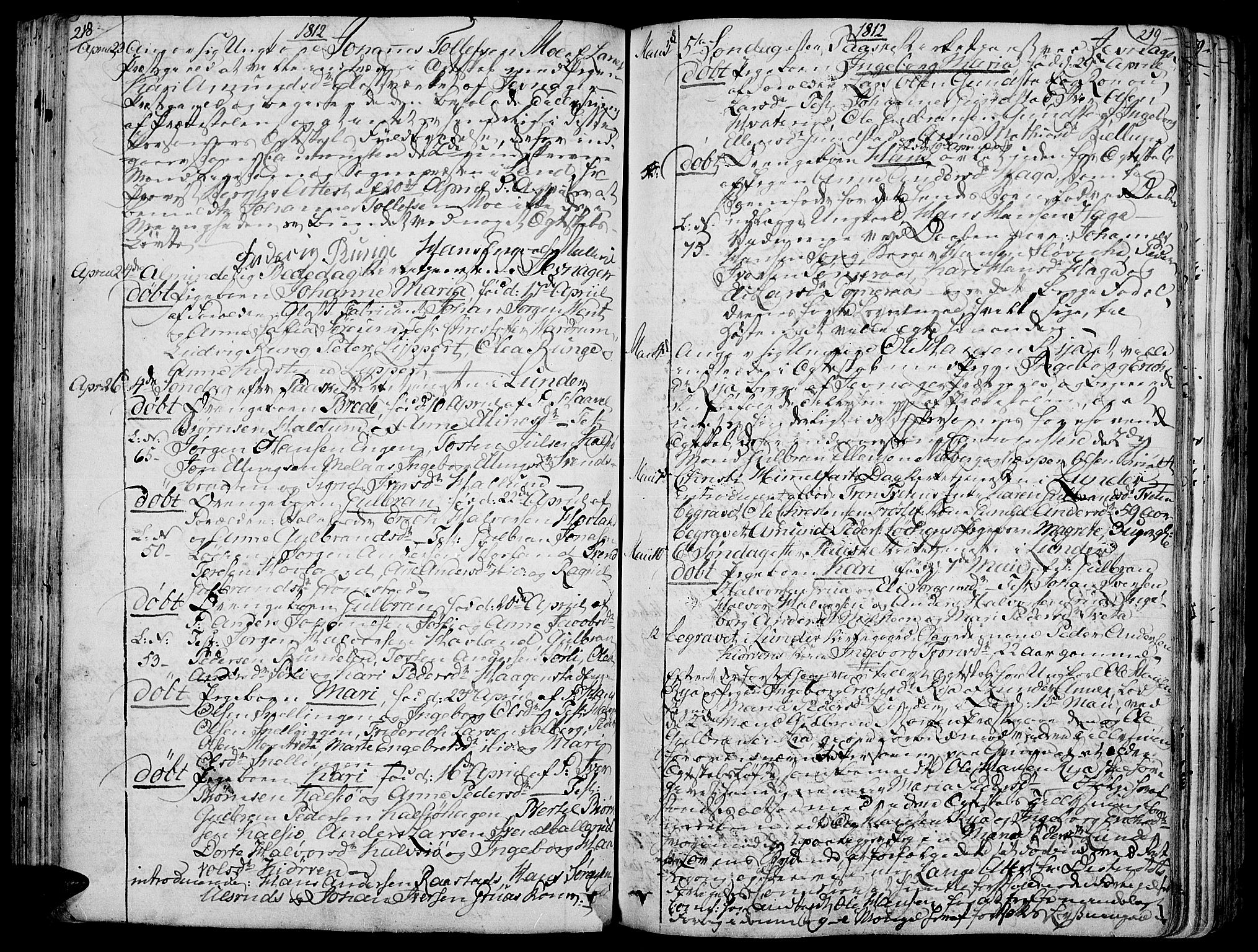 Jevnaker prestekontor, AV/SAH-PREST-116/H/Ha/Haa/L0004: Parish register (official) no. 4, 1800-1861, p. 218-219