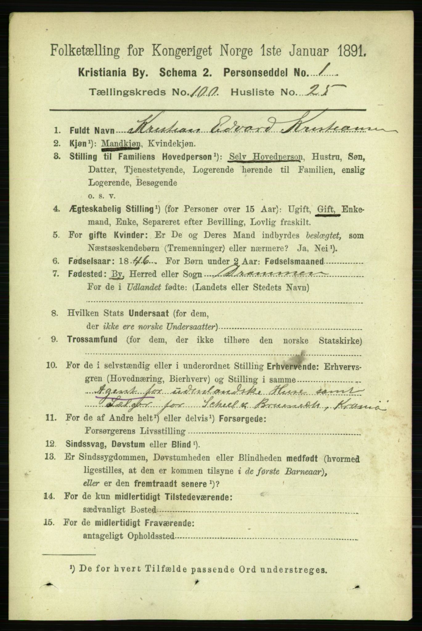 RA, 1891 census for 0301 Kristiania, 1891, p. 49925