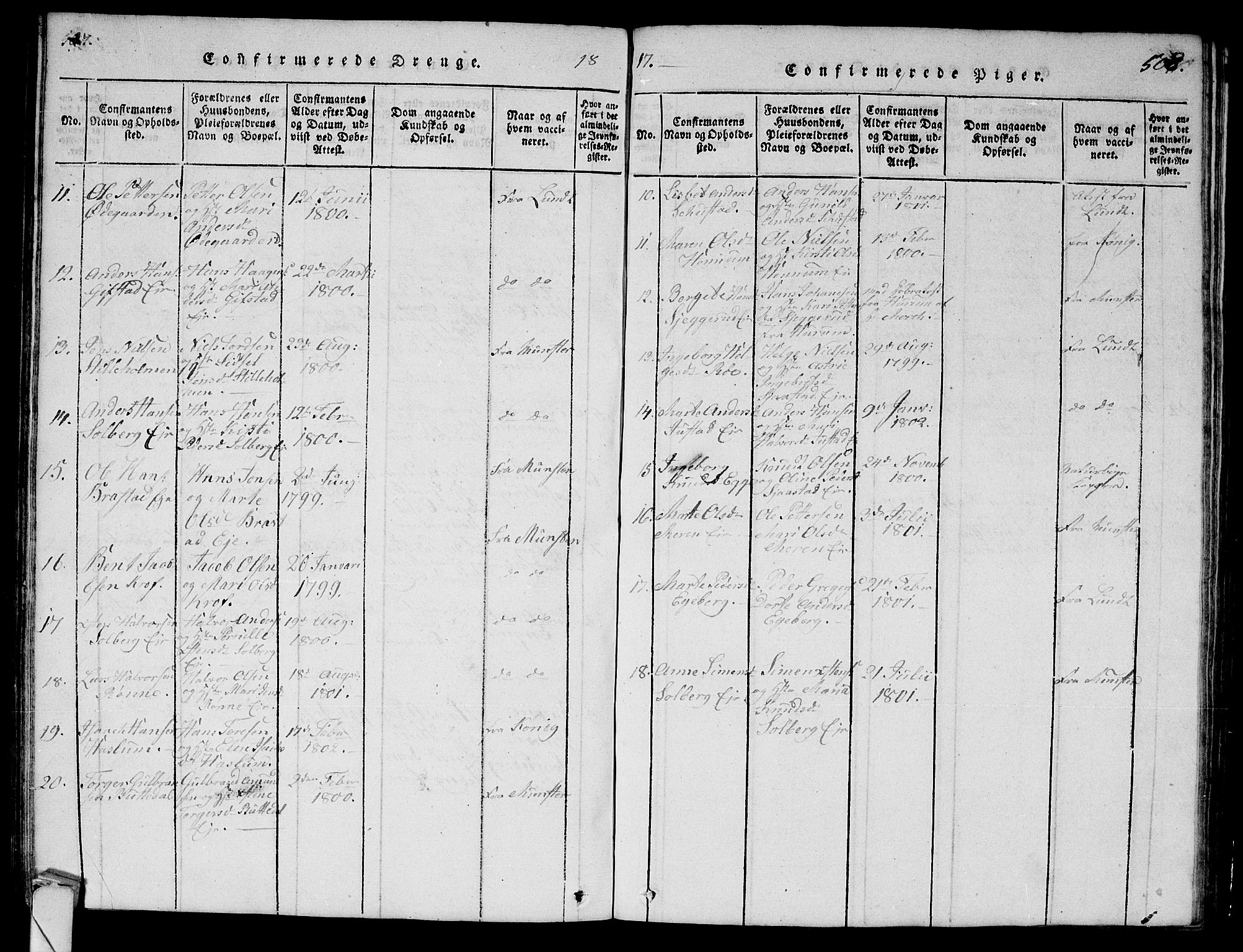 Lier kirkebøker, AV/SAKO-A-230/G/Ga/L0001: Parish register (copy) no. I 1, 1813-1824, p. 507-508