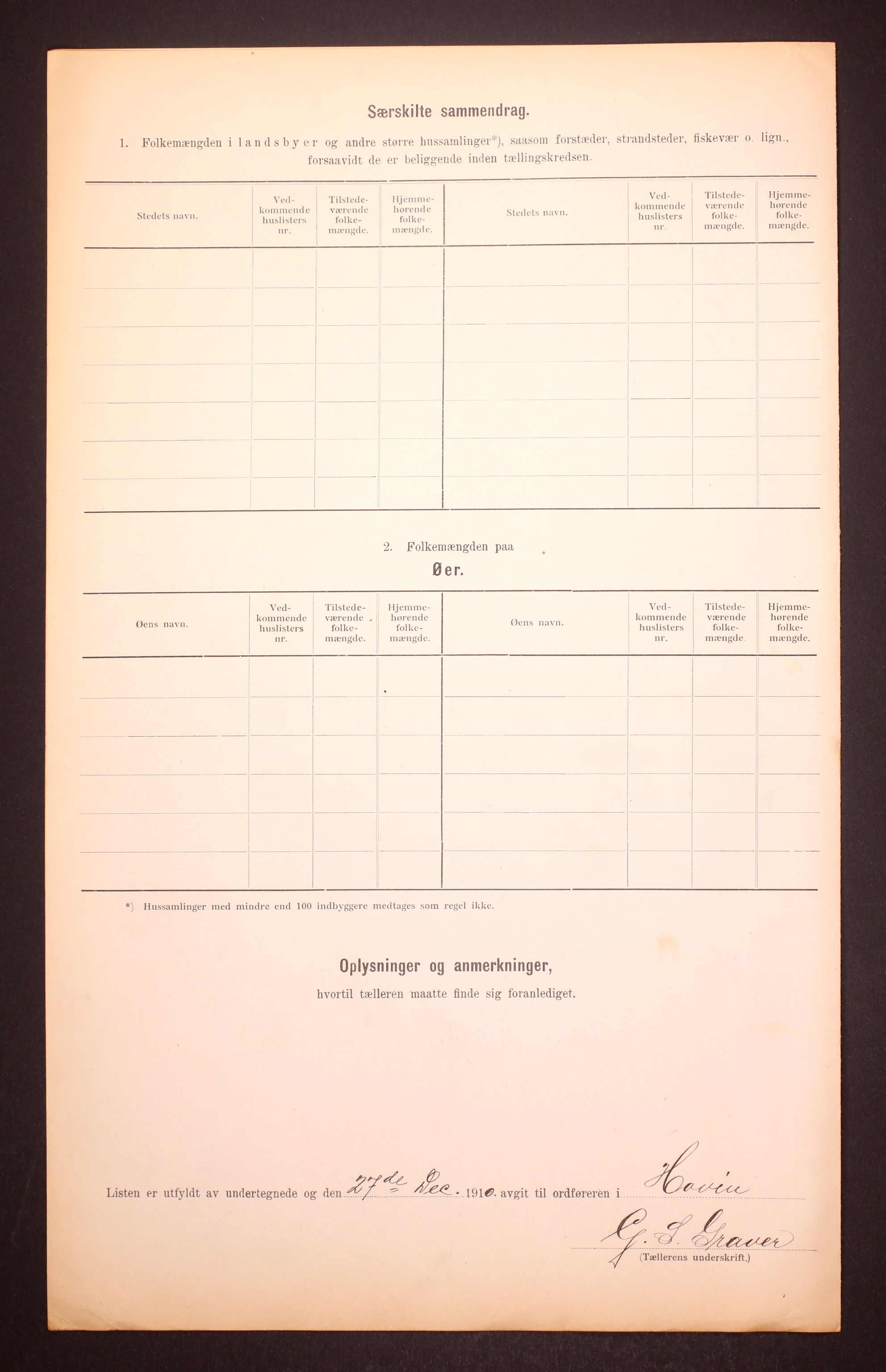 RA, 1910 census for Hovin, 1910, p. 9