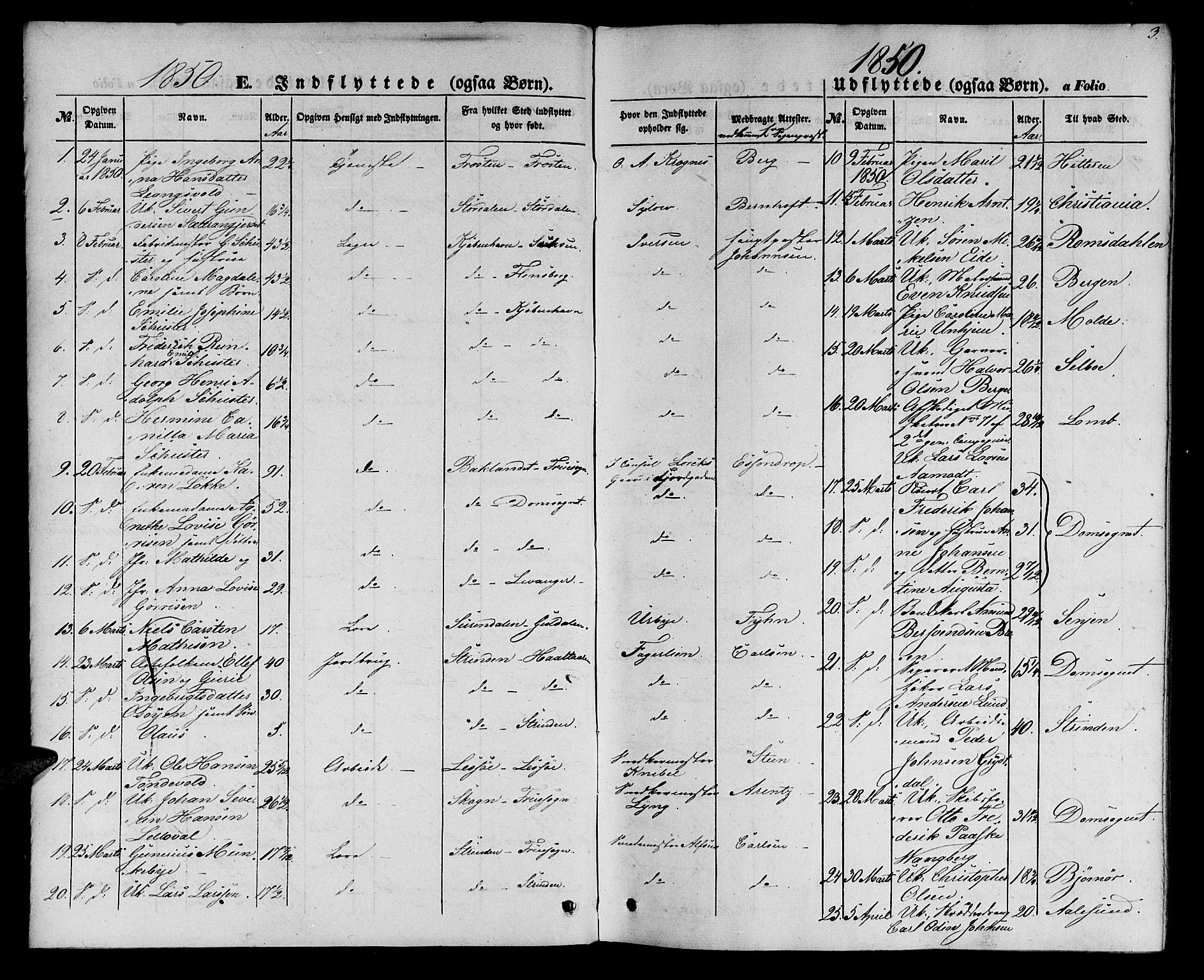 Ministerialprotokoller, klokkerbøker og fødselsregistre - Sør-Trøndelag, SAT/A-1456/602/L0113: Parish register (official) no. 602A11, 1849-1861, p. 3