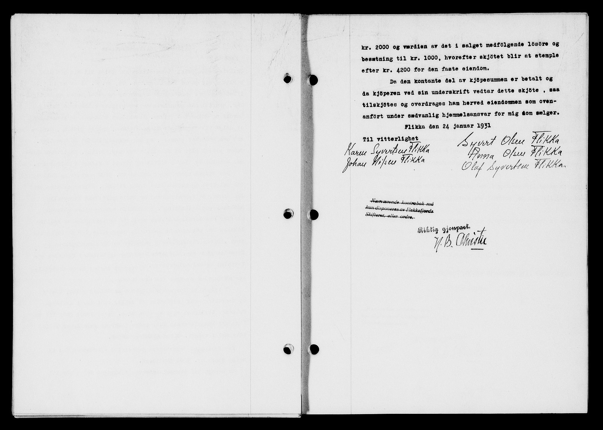 Flekkefjord sorenskriveri, SAK/1221-0001/G/Gb/Gba/L0046: Mortgage book no. 44, 1930-1931, Deed date: 17.02.1931