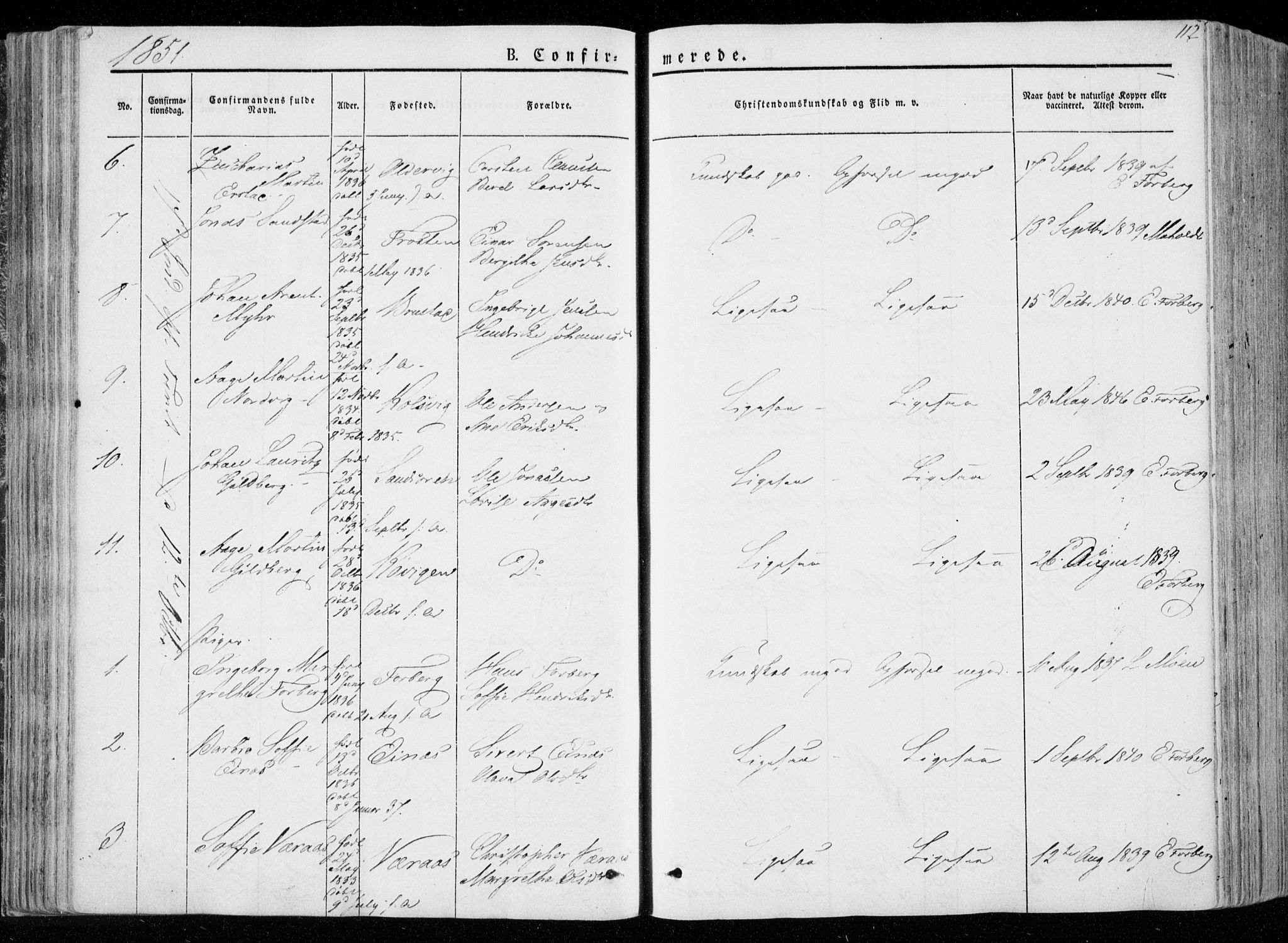 Ministerialprotokoller, klokkerbøker og fødselsregistre - Nord-Trøndelag, SAT/A-1458/722/L0218: Parish register (official) no. 722A05, 1843-1868, p. 112