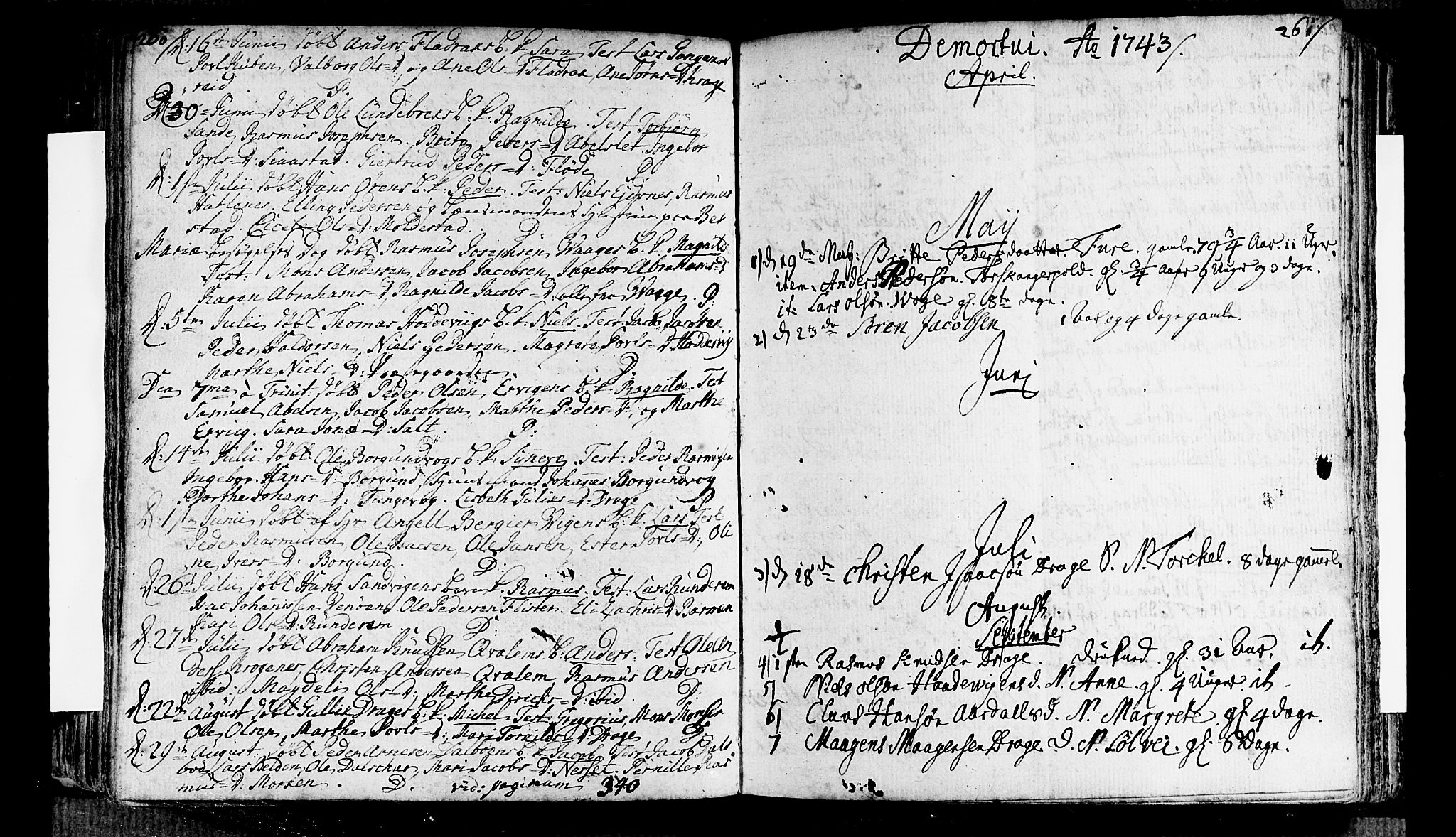 Selje sokneprestembete, SAB/A-99938/H/Ha/Haa/Haaa: Parish register (official) no. A 4, 1743-1759, p. 260-261