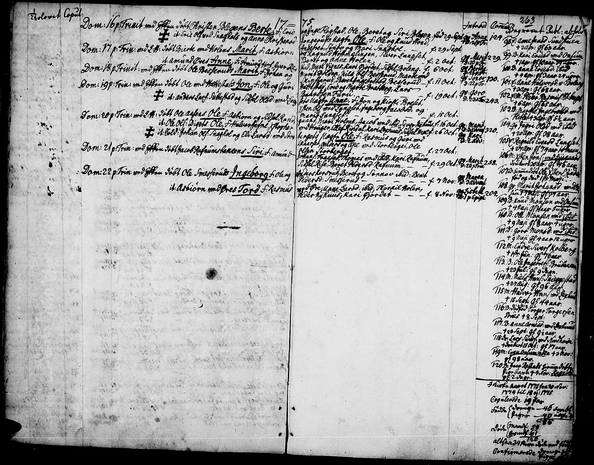Fåberg prestekontor, SAH/PREST-086/H/Ha/Haa/L0001: Parish register (official) no. 1, 1727-1775, p. 263