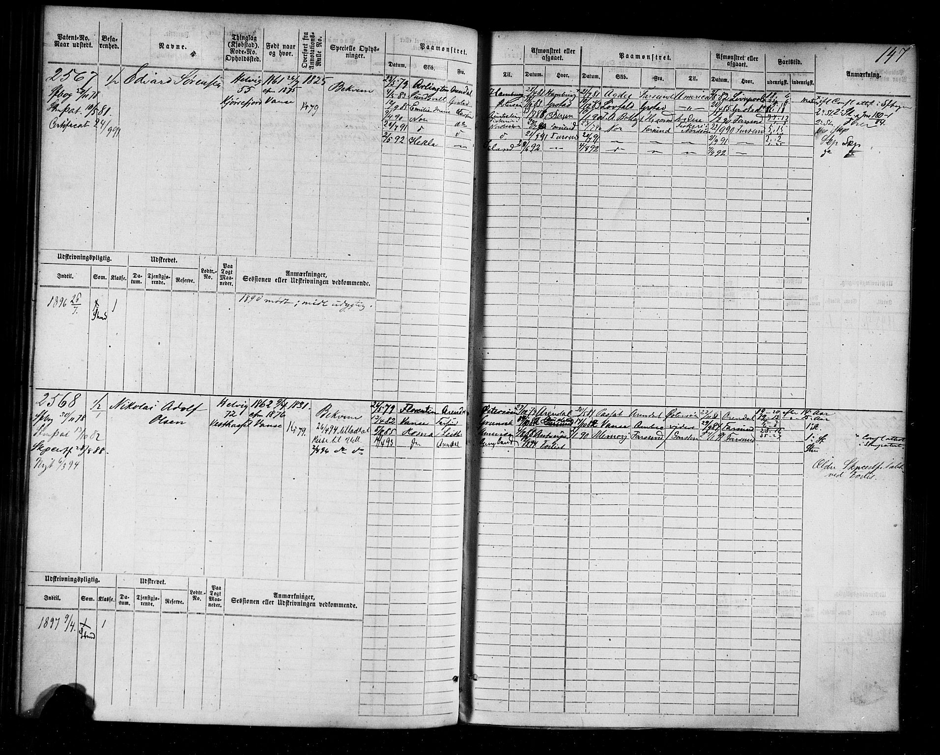 Farsund mønstringskrets, AV/SAK-2031-0017/F/Fb/L0004: Hovedrulle nr 2275-3040, M-7, 1875-1915, p. 150