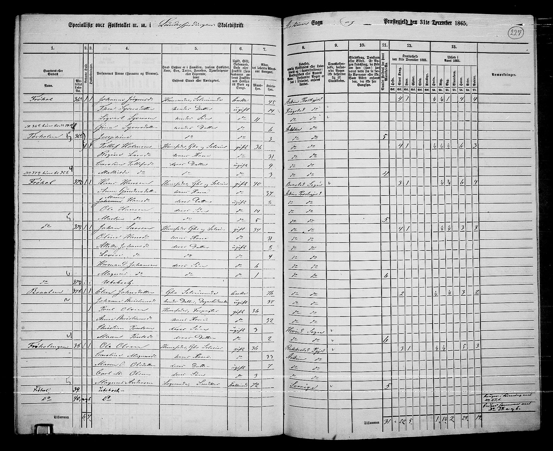 RA, 1865 census for Askim, 1865, p. 84