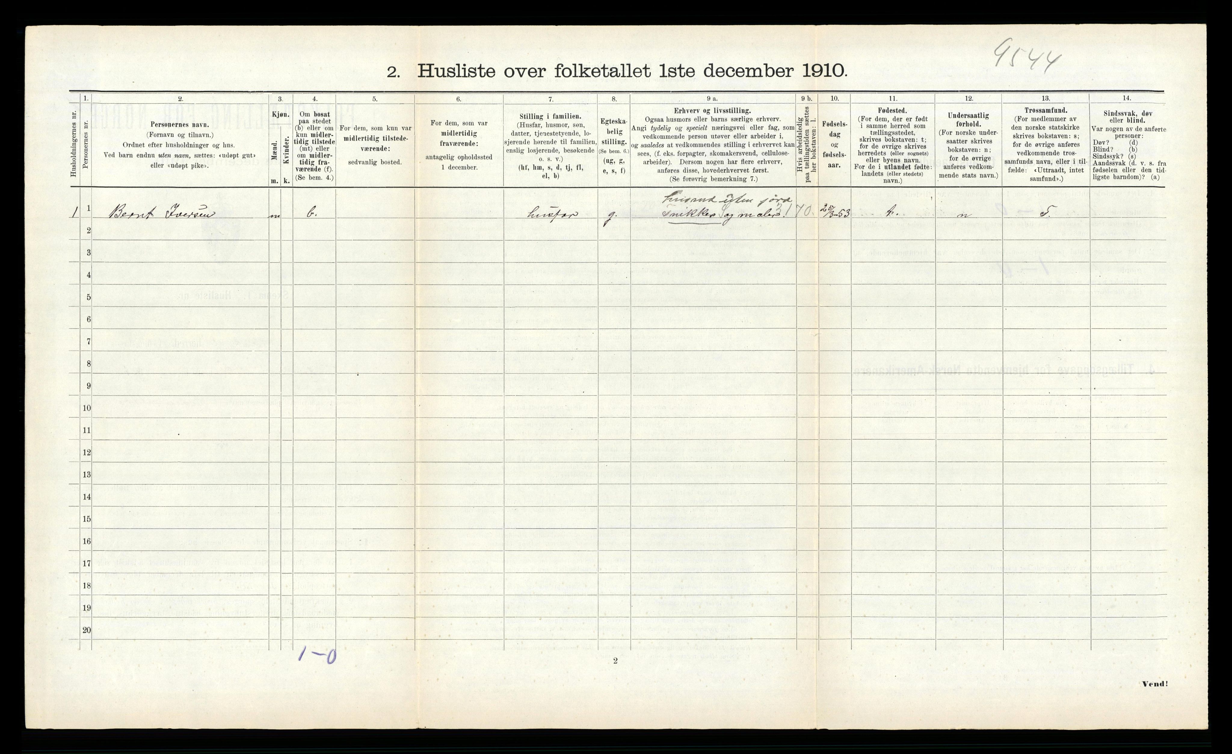 RA, 1910 census for Skatval, 1910, p. 545