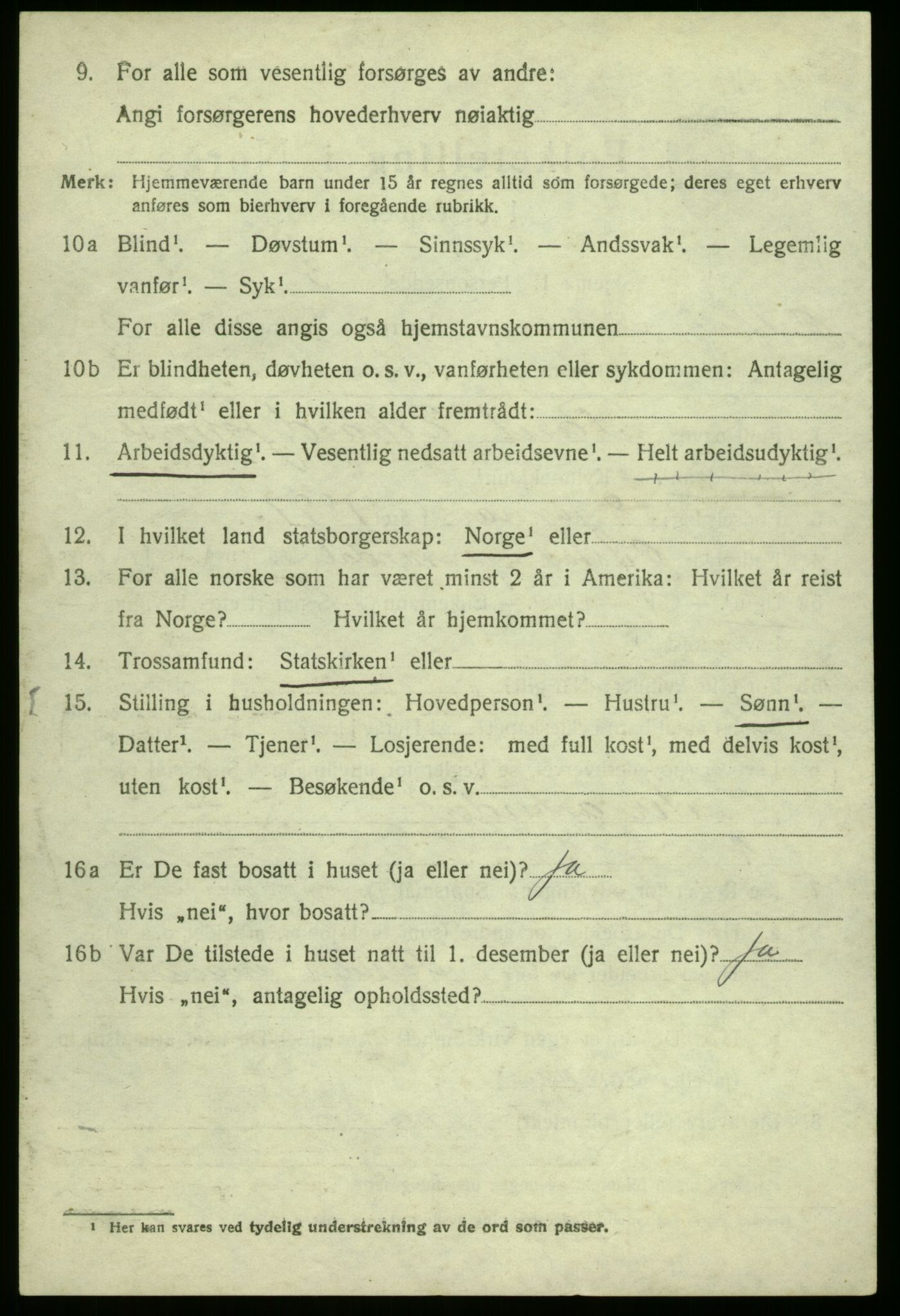 SAO, 1920 census for Borge, 1920, p. 3240