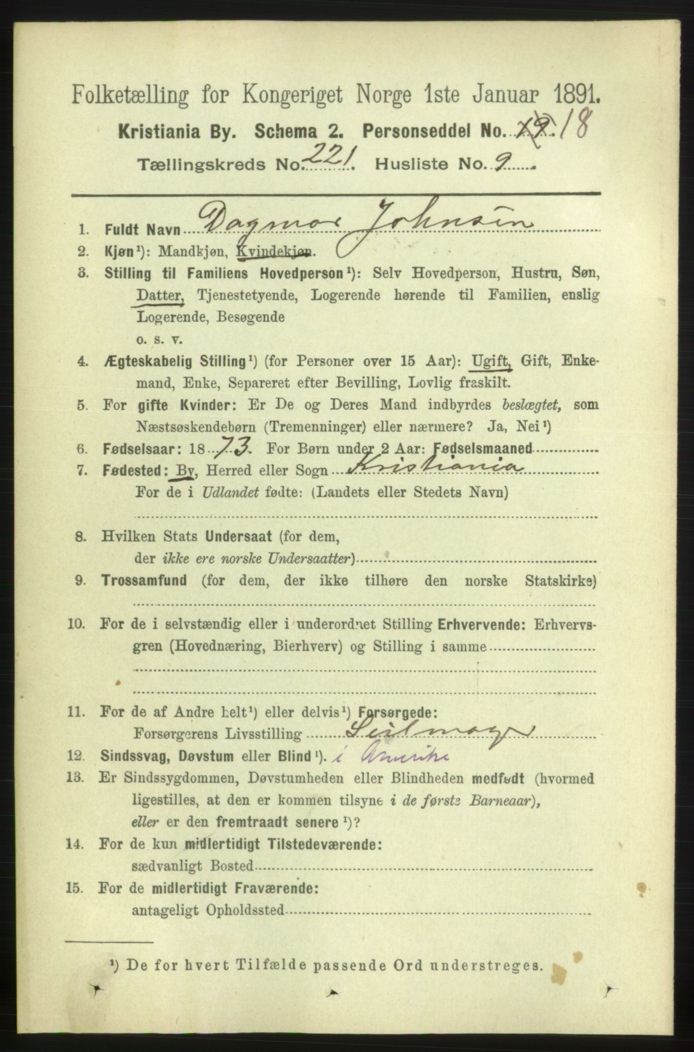 RA, 1891 census for 0301 Kristiania, 1891, p. 132410