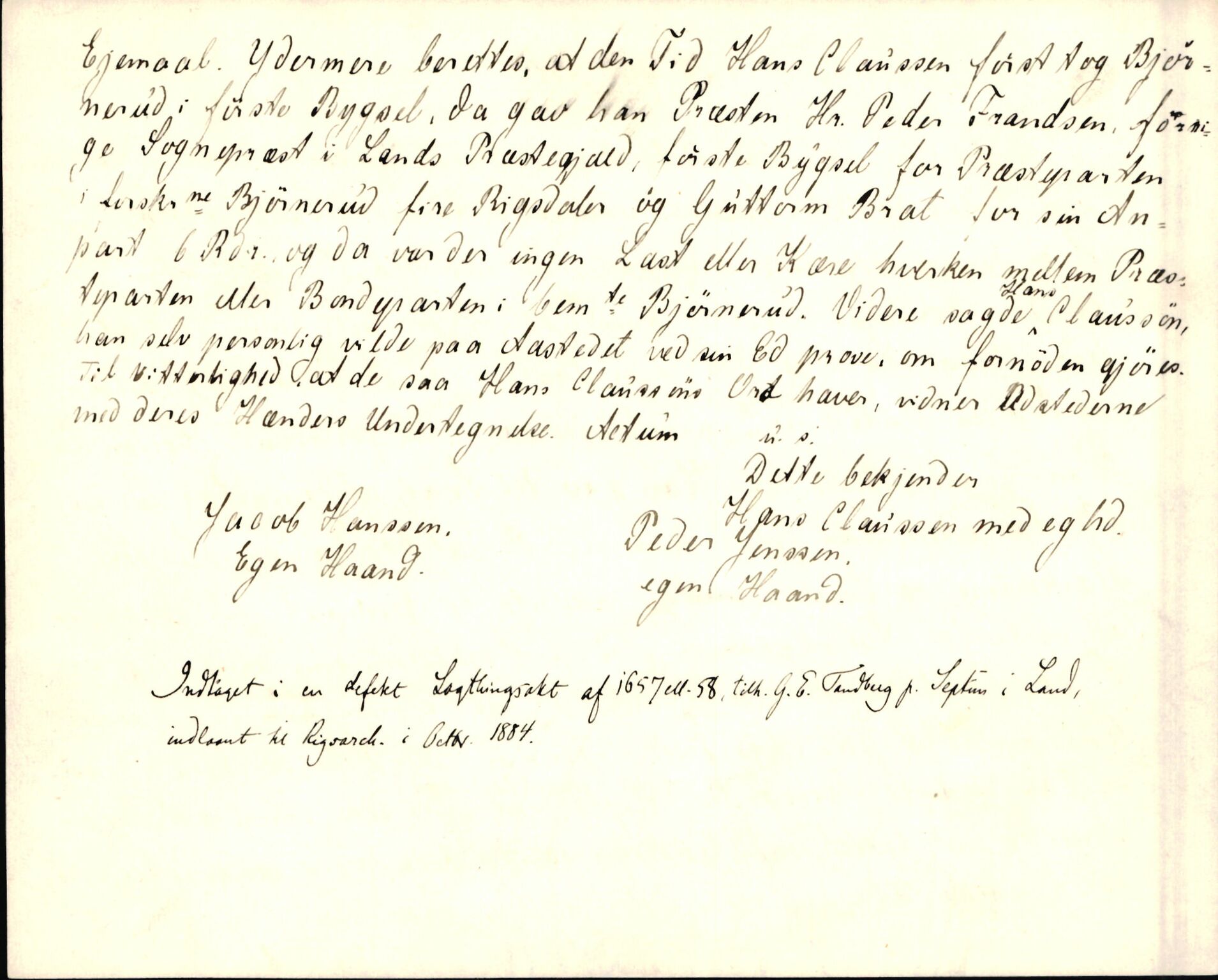 Riksarkivets diplomsamling, AV/RA-EA-5965/F35/F35d/L0004: Innlånte diplomer, seddelregister, 1643-1660, p. 436