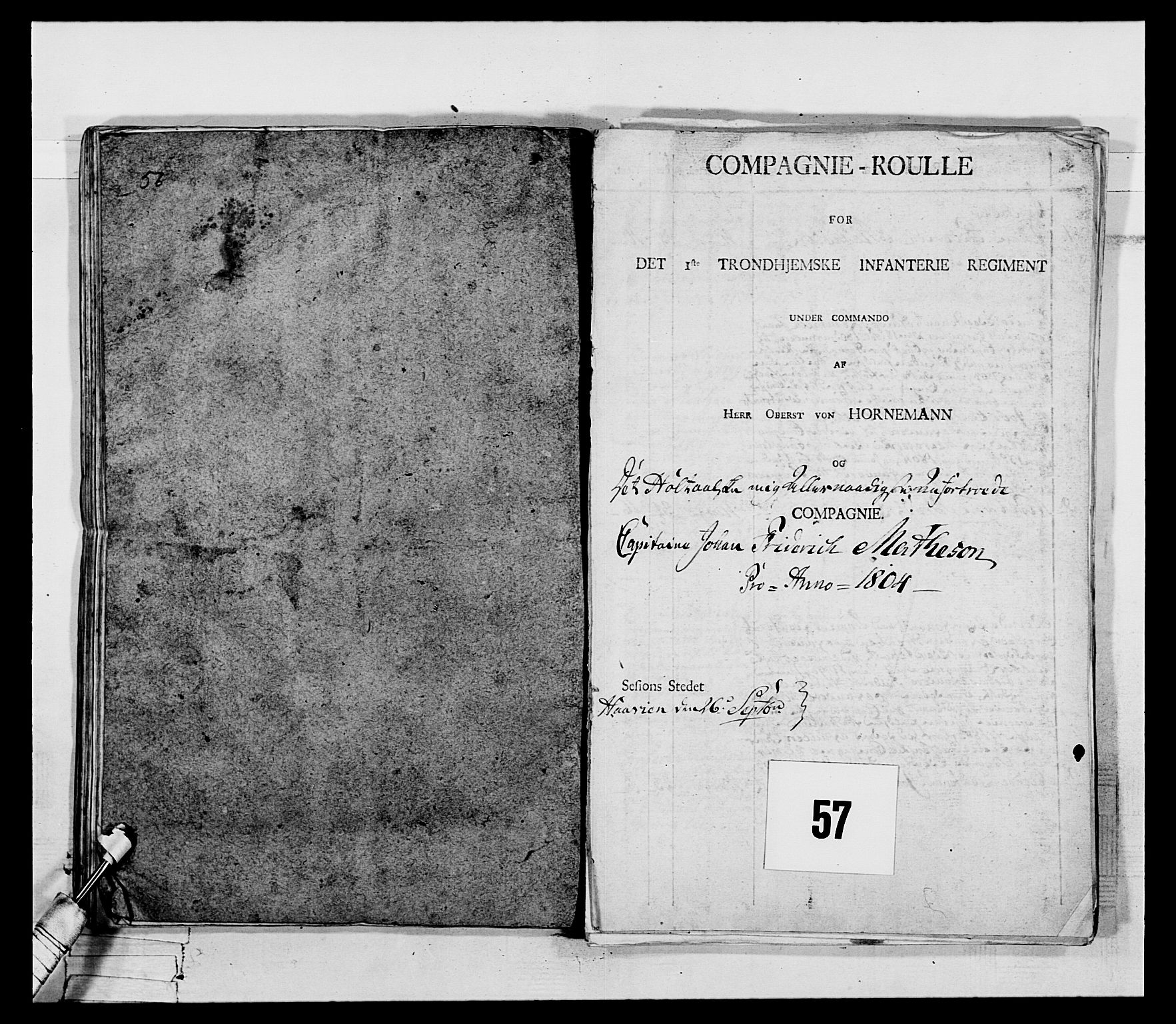 Generalitets- og kommissariatskollegiet, Det kongelige norske kommissariatskollegium, AV/RA-EA-5420/E/Eh/L0075a: 1. Trondheimske nasjonale infanteriregiment, 1789-1811, p. 267