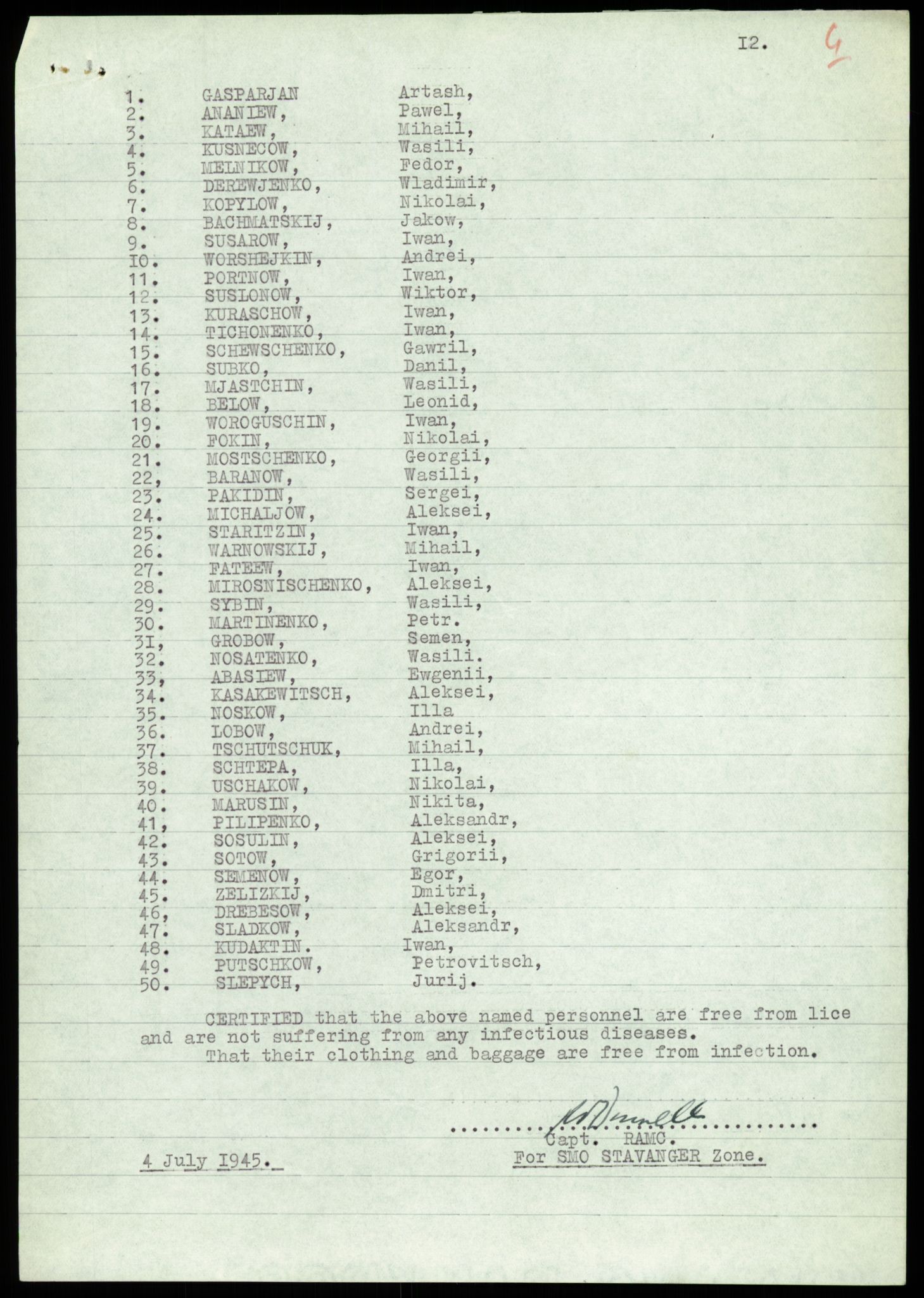 Flyktnings- og fangedirektoratet, Repatrieringskontoret, AV/RA-S-1681/D/Db/L0022: Displaced Persons (DPs) og sivile tyskere, 1945-1948, p. 512