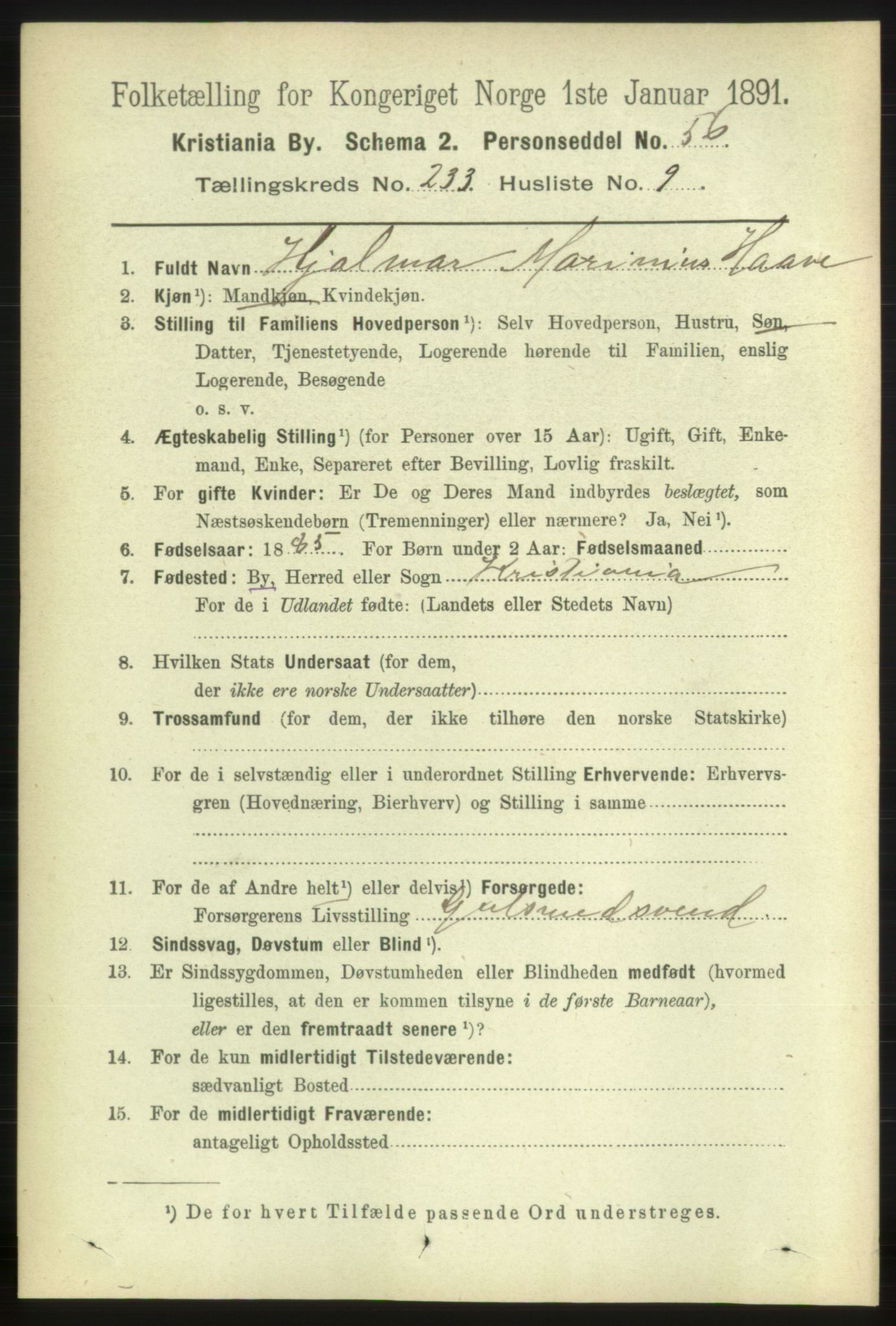 RA, 1891 census for 0301 Kristiania, 1891, p. 143290