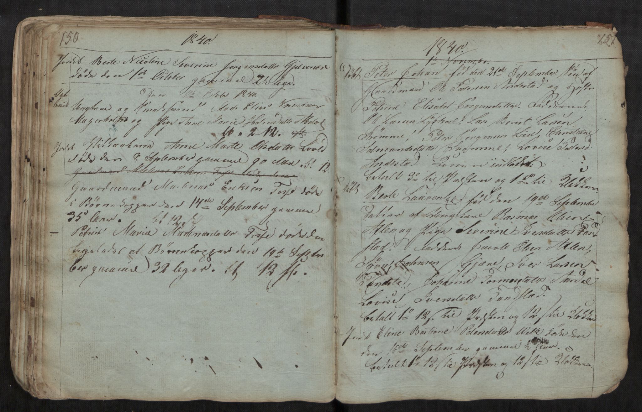 Ministerialprotokoller, klokkerbøker og fødselsregistre - Møre og Romsdal, AV/SAT-A-1454/522/L0331: Parish register (copy) no. 522C10, 1831-1841, p. 250-251