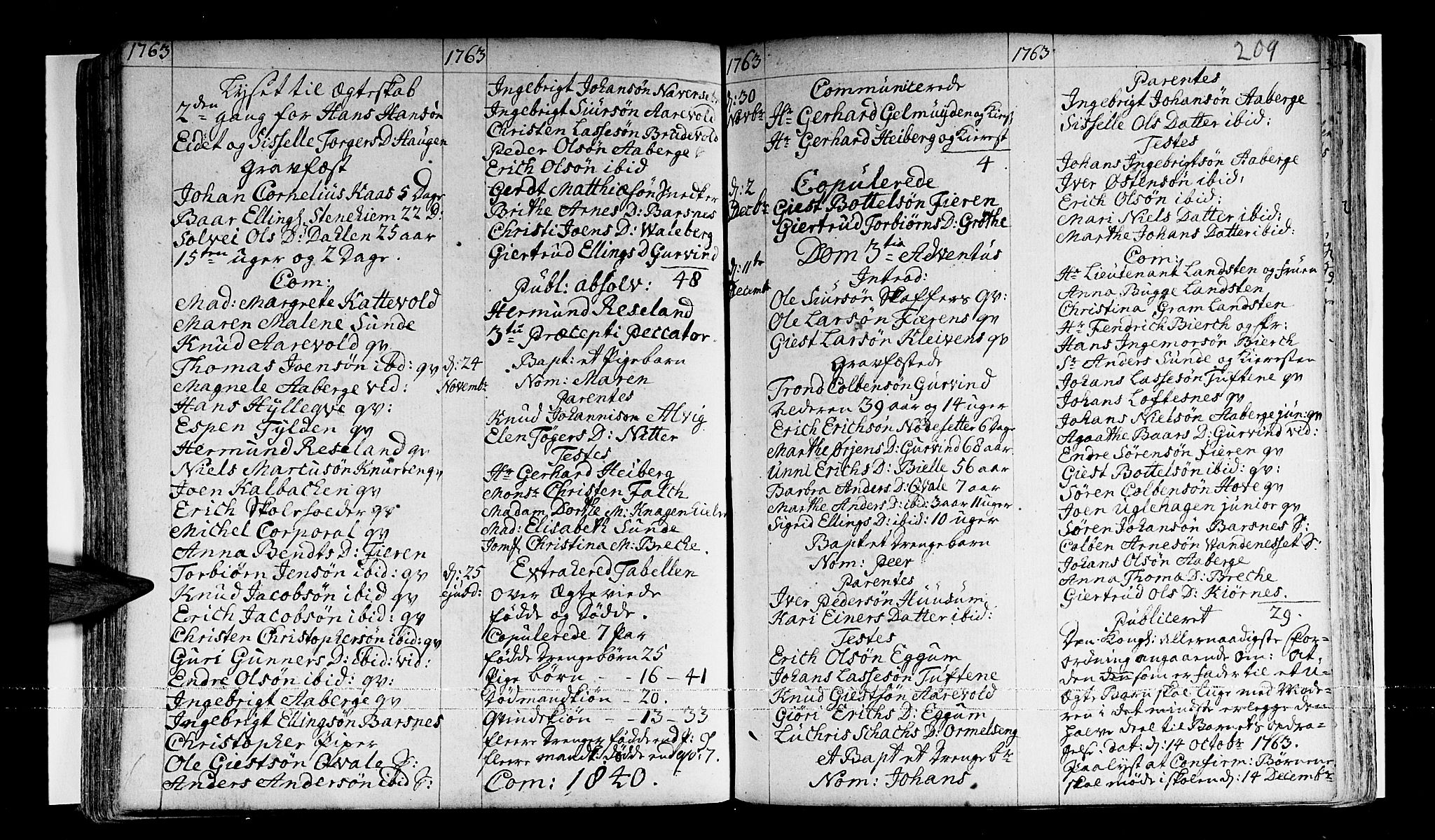 Sogndal sokneprestembete, AV/SAB-A-81301/H/Haa/Haaa/L0003: Parish register (official) no. A 3, 1747-1768, p. 209