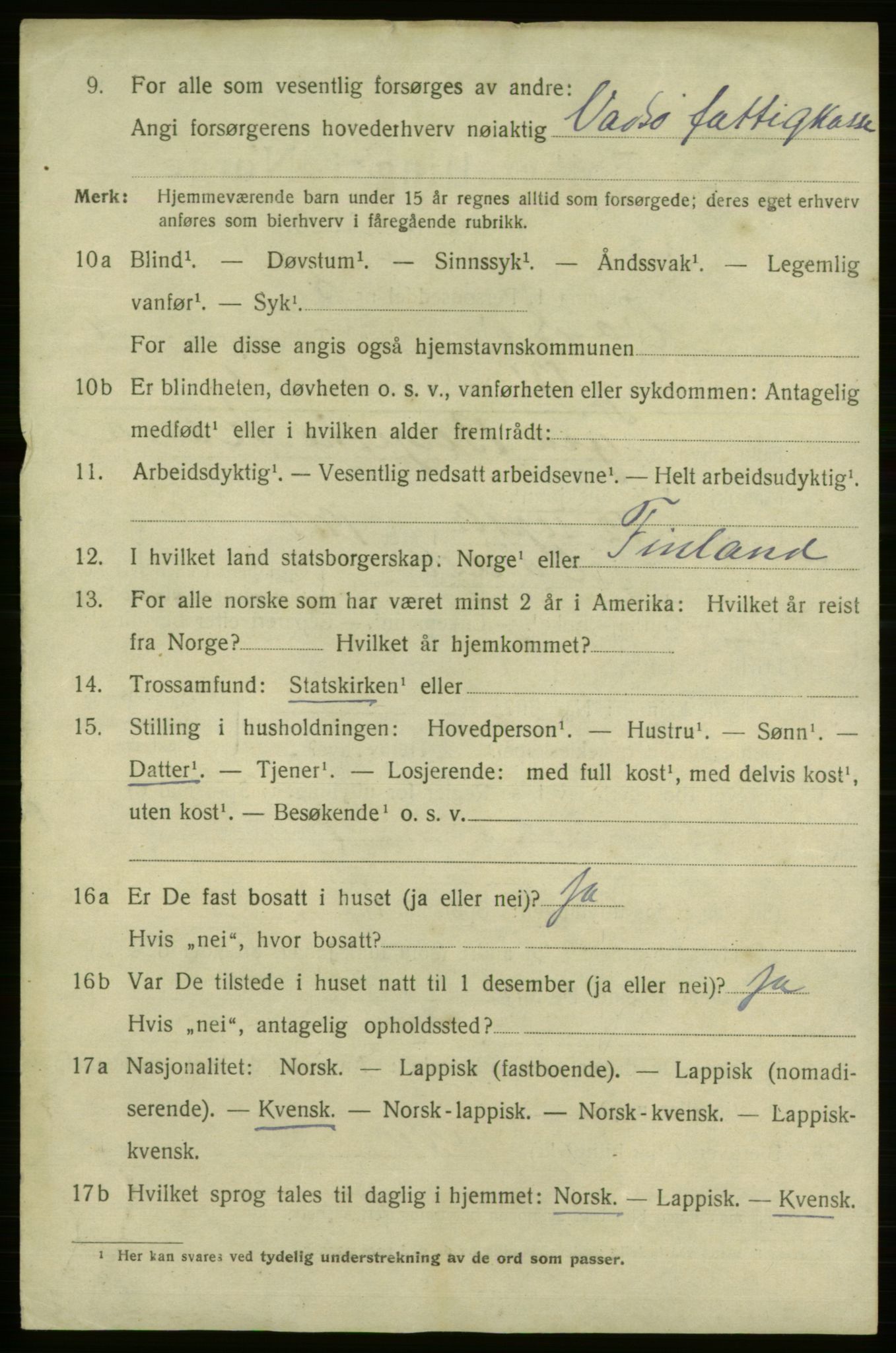 SATØ, 1920 census for Vadsø, 1920, p. 3292