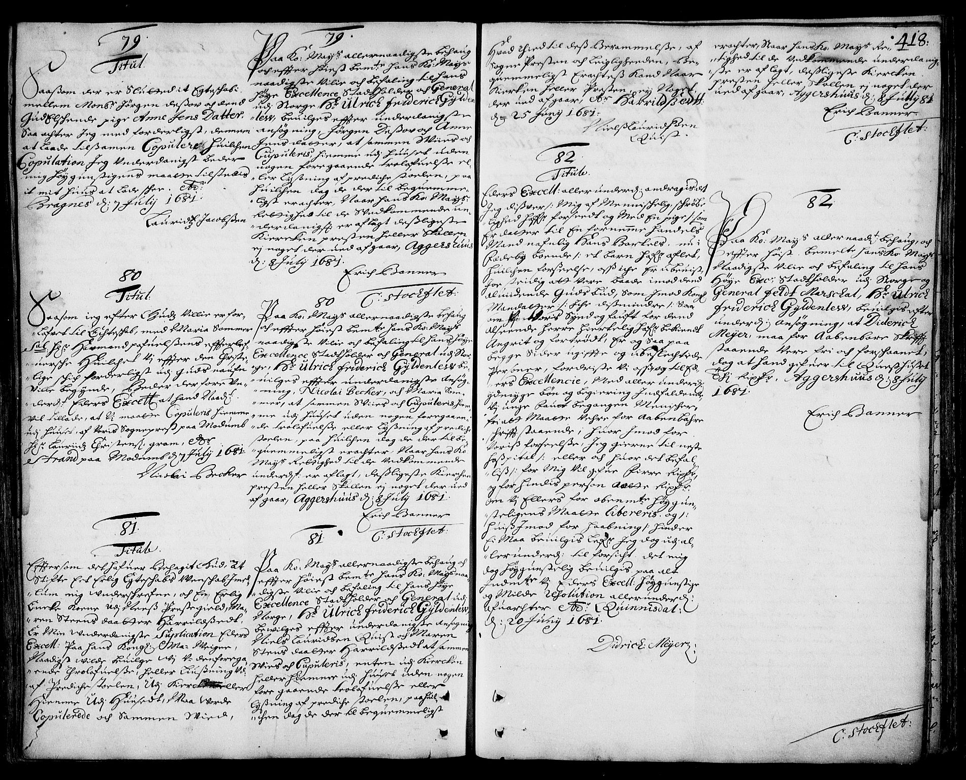 Stattholderembetet 1572-1771, AV/RA-EA-2870/Ad/L0003: Supplikasjons- og resolusjonsprotokoll, 1671-1682, p. 417b-418a