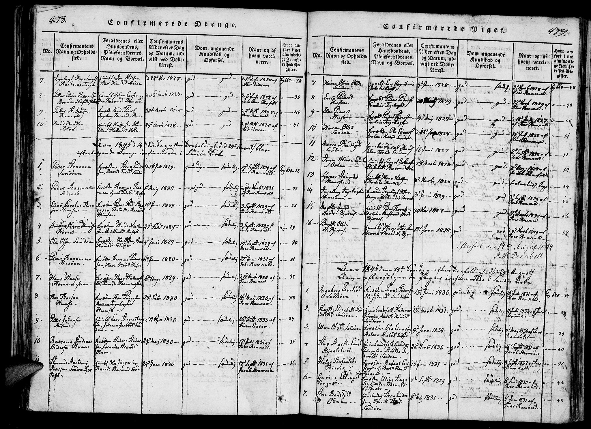 Ministerialprotokoller, klokkerbøker og fødselsregistre - Møre og Romsdal, AV/SAT-A-1454/561/L0727: Parish register (official) no. 561A01, 1817-1858, p. 478-479