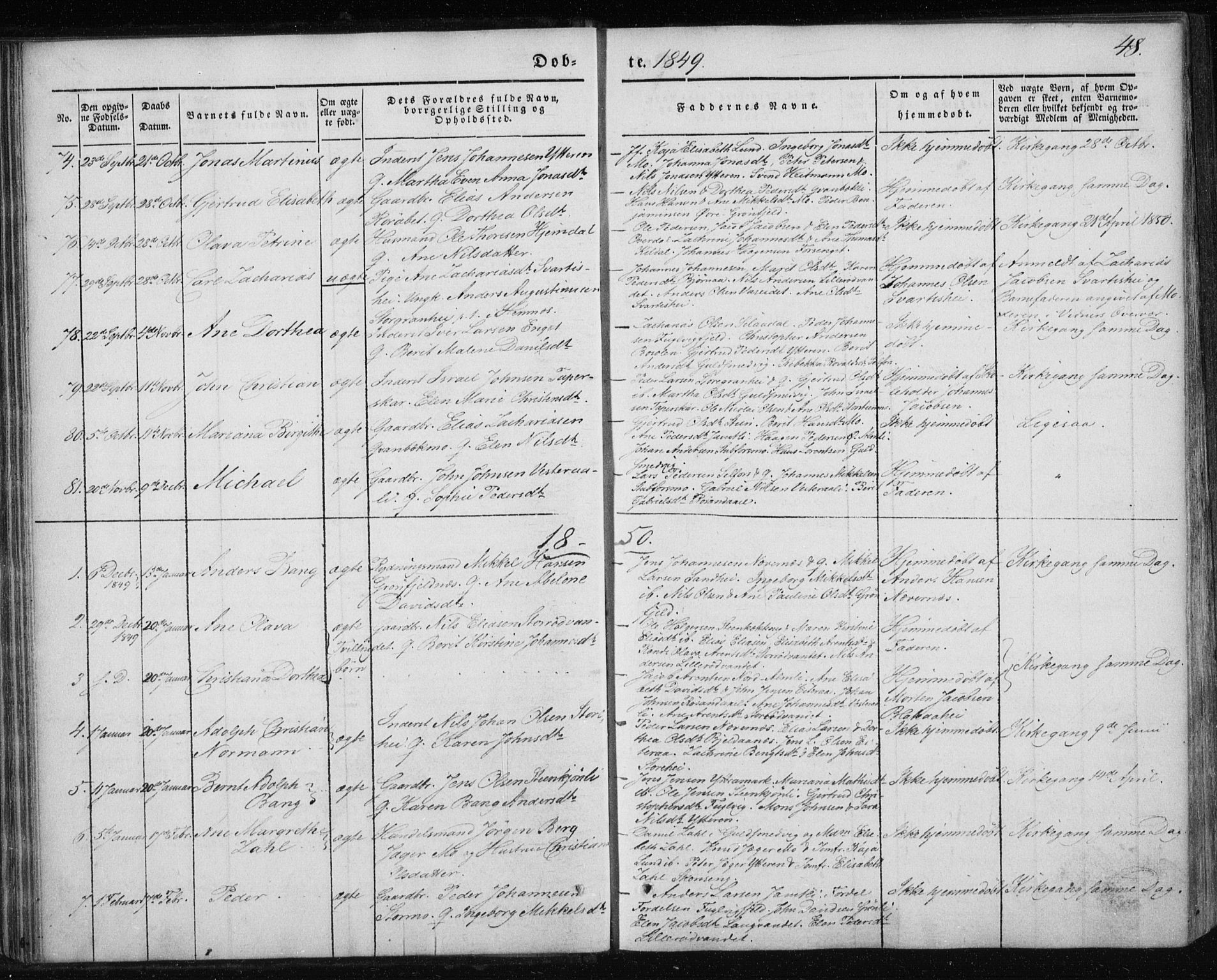 Ministerialprotokoller, klokkerbøker og fødselsregistre - Nordland, SAT/A-1459/827/L0391: Parish register (official) no. 827A03, 1842-1852, p. 48