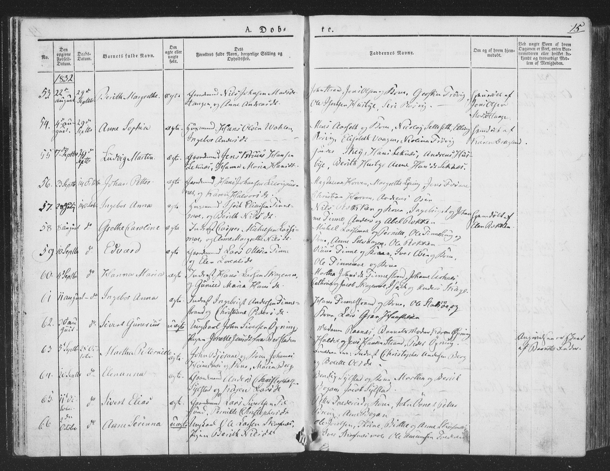 Ministerialprotokoller, klokkerbøker og fødselsregistre - Nord-Trøndelag, AV/SAT-A-1458/780/L0639: Parish register (official) no. 780A04, 1830-1844, p. 15