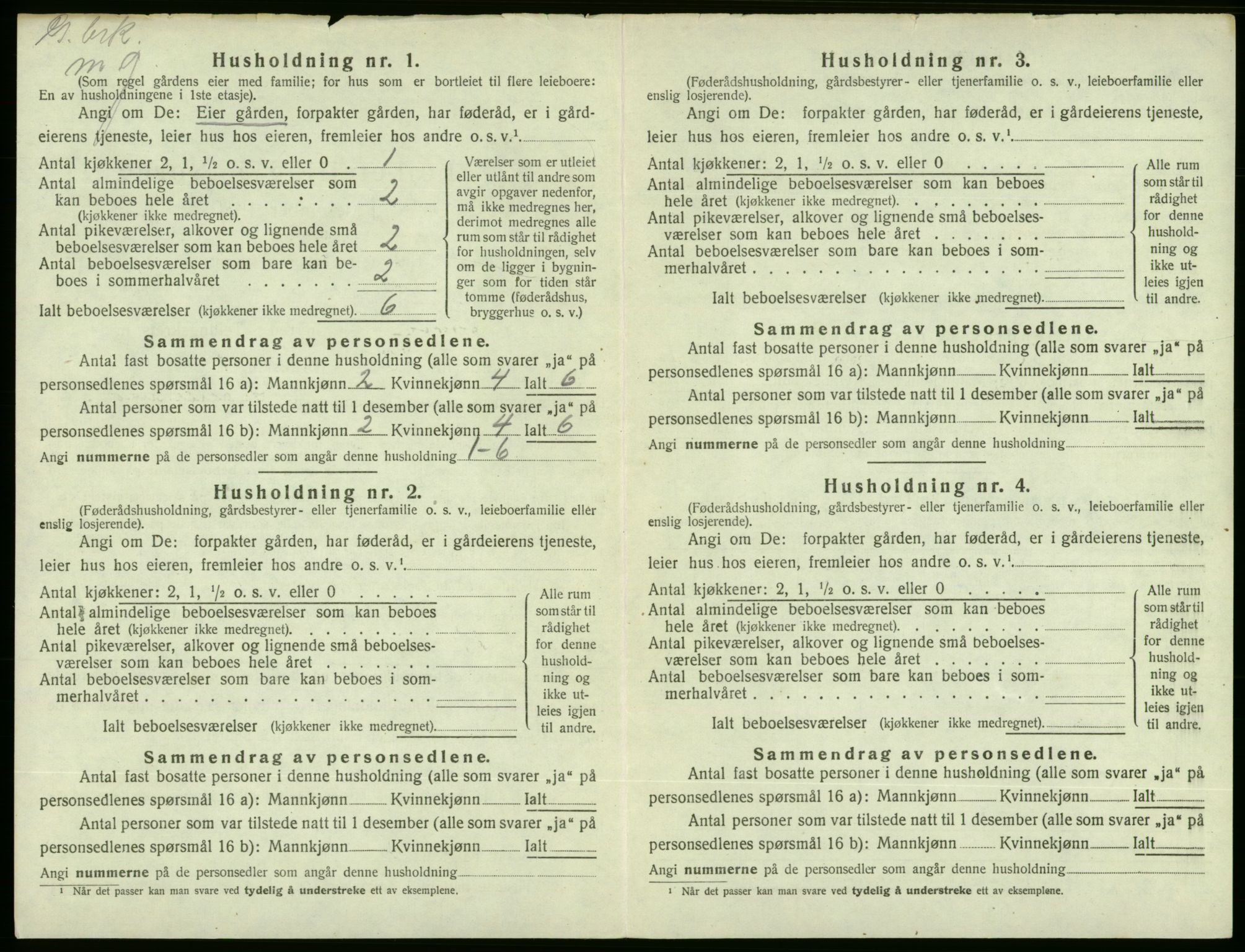 SAB, 1920 census for Etne, 1920, p. 417