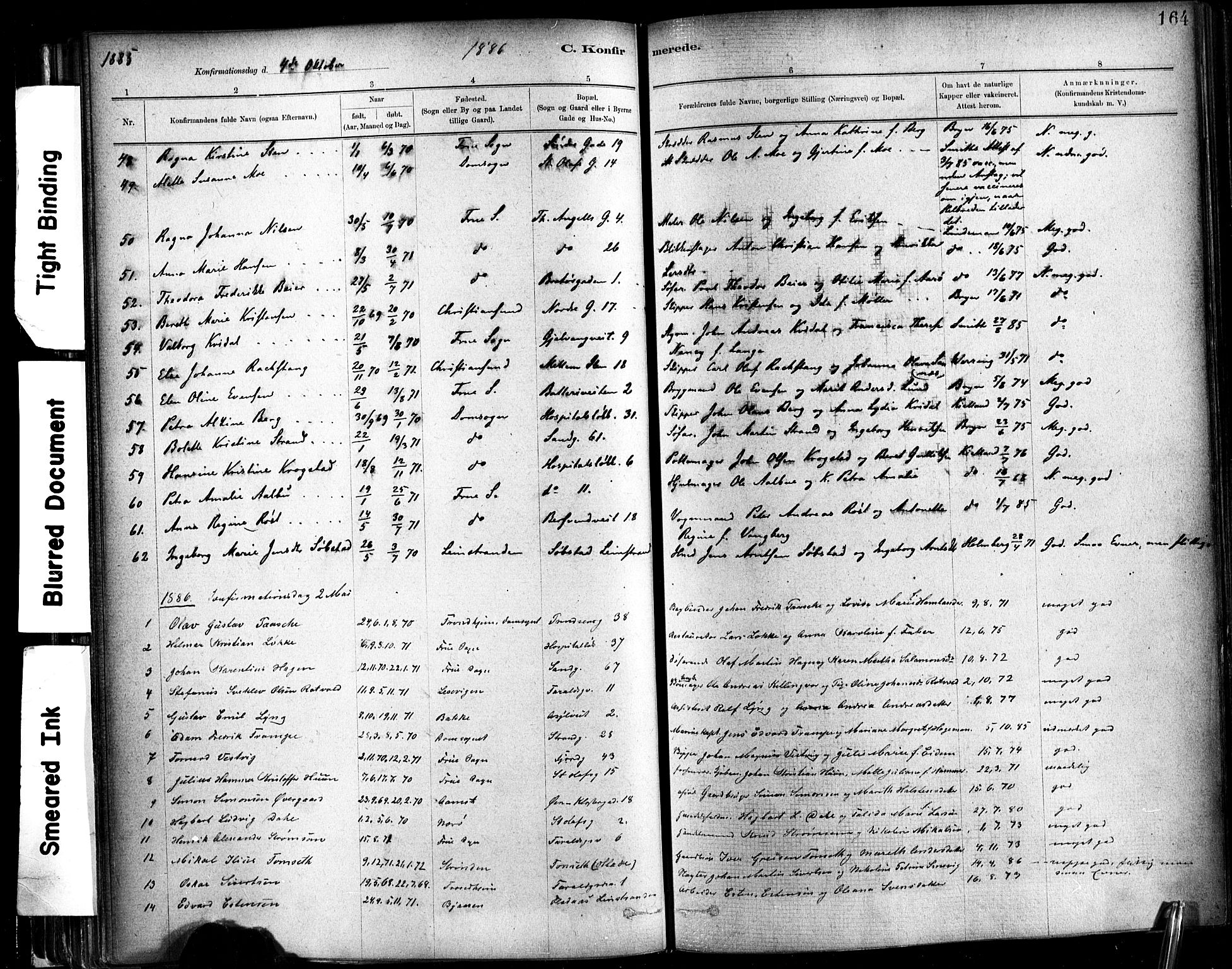 Ministerialprotokoller, klokkerbøker og fødselsregistre - Sør-Trøndelag, SAT/A-1456/602/L0119: Parish register (official) no. 602A17, 1880-1901, p. 164