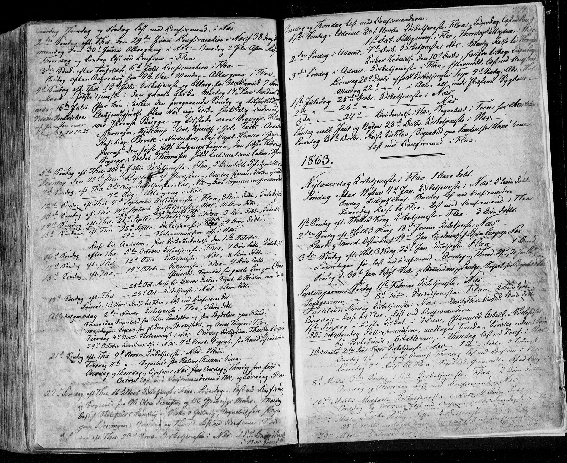 Nes kirkebøker, AV/SAKO-A-236/F/Fa/L0009: Parish register (official) no. 9, 1834-1863, p. 771