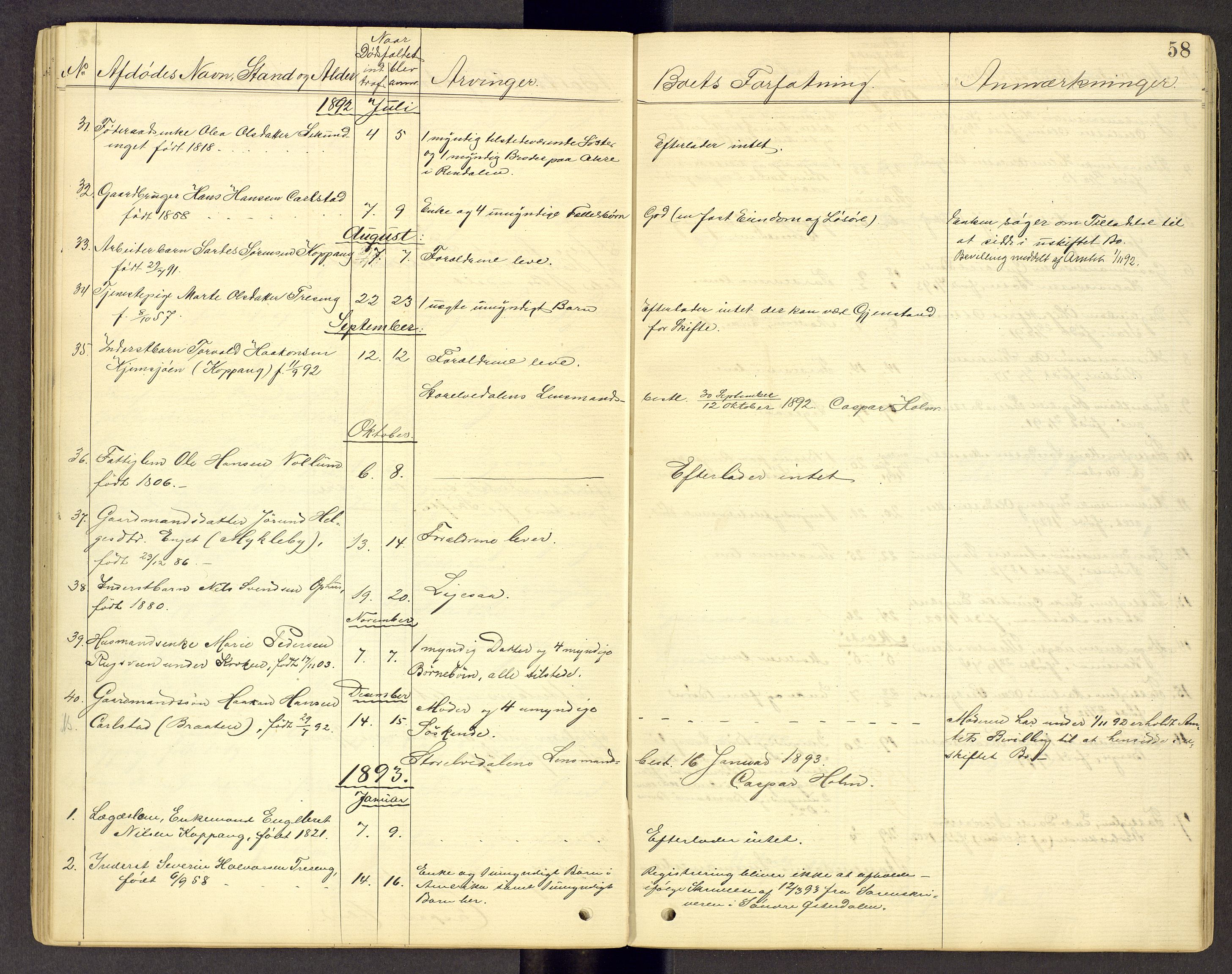 Sør-Østerdal sorenskriveri, AV/SAH-TING-018/J/Jg/L0014: Dødsfallsjournal, 1874-1908, p. 58