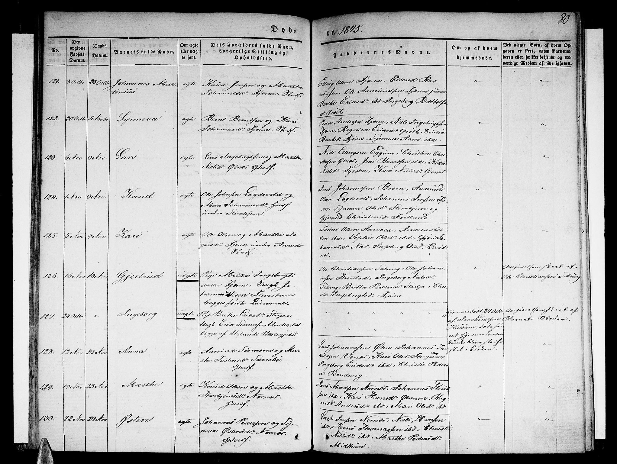 Sogndal sokneprestembete, AV/SAB-A-81301/H/Haa/Haaa/L0011: Parish register (official) no. A 11, 1839-1847, p. 80