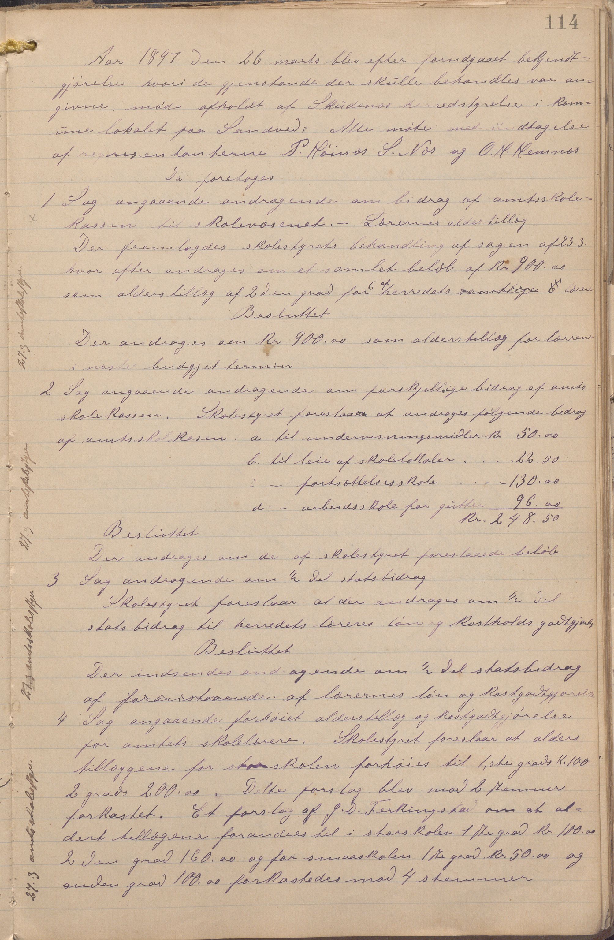 Skudenes kommune - Formannskapet, IKAR/A-294/Aa/L0002: Møtebok, 1888-1908, p. 114a