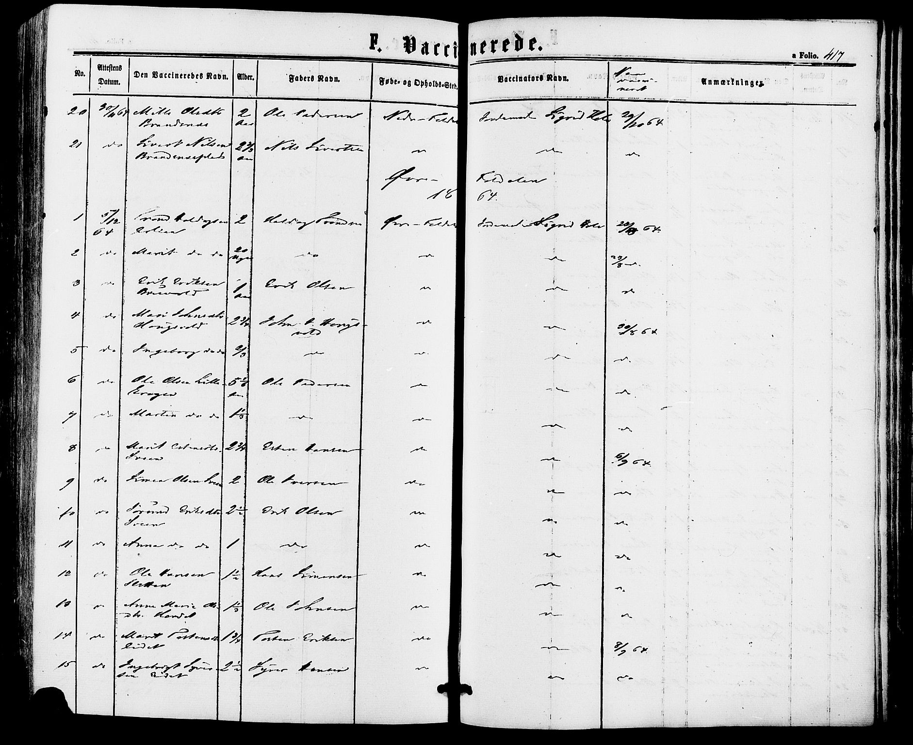 Alvdal prestekontor, AV/SAH-PREST-060/H/Ha/Haa/L0001: Parish register (official) no. 1, 1863-1882, p. 417