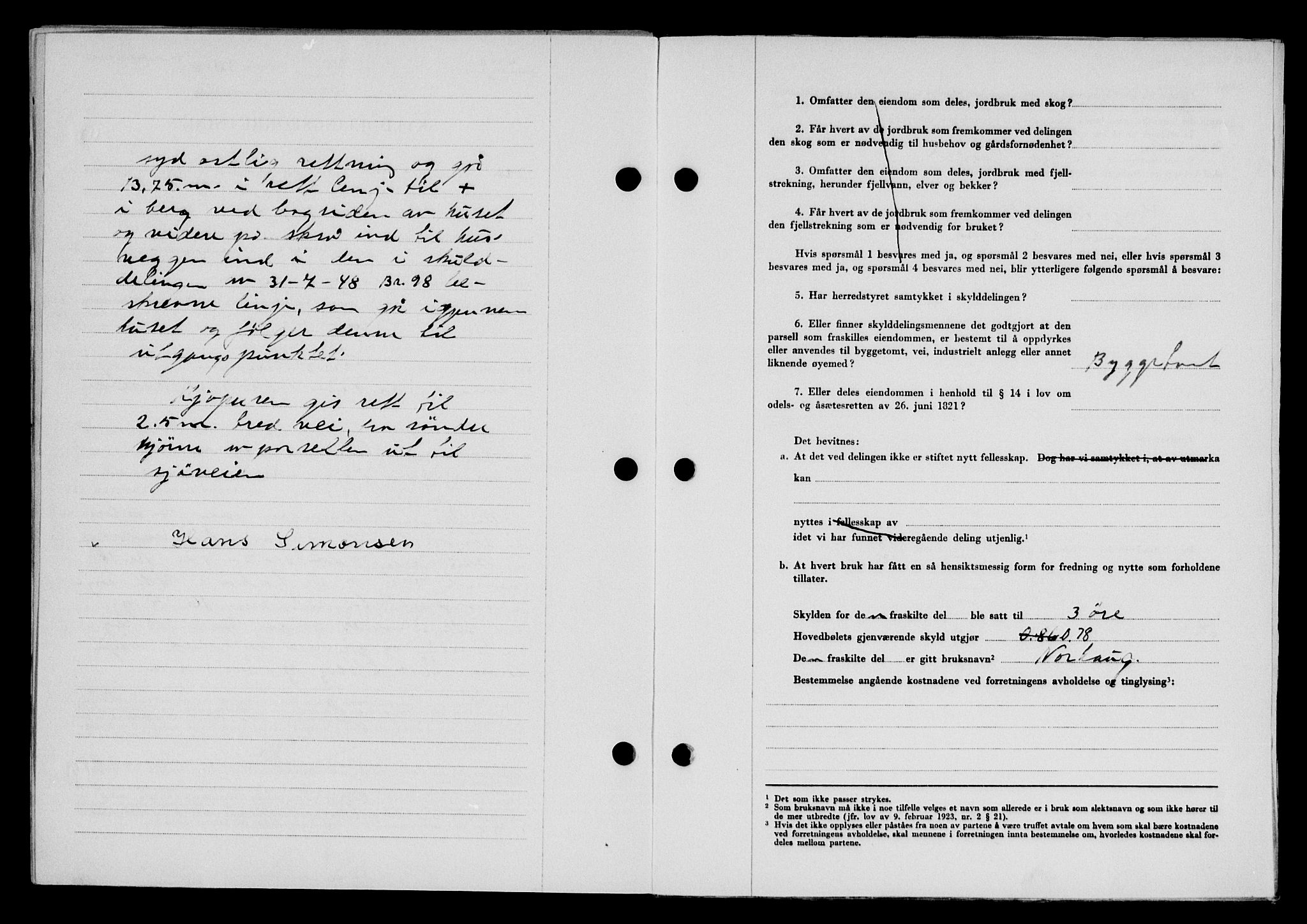 Karmsund sorenskriveri, SAST/A-100311/01/II/IIB/L0101: Mortgage book no. 81A, 1950-1951, Diary no: : 2843/1950