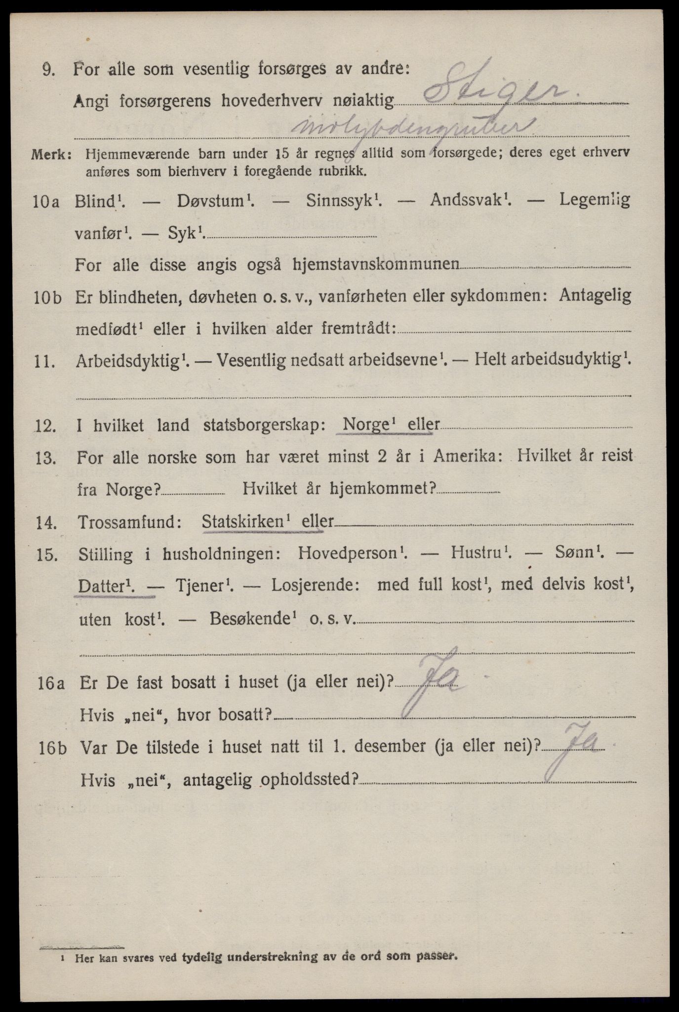 SAST, 1920 census for Lund, 1920, p. 2111