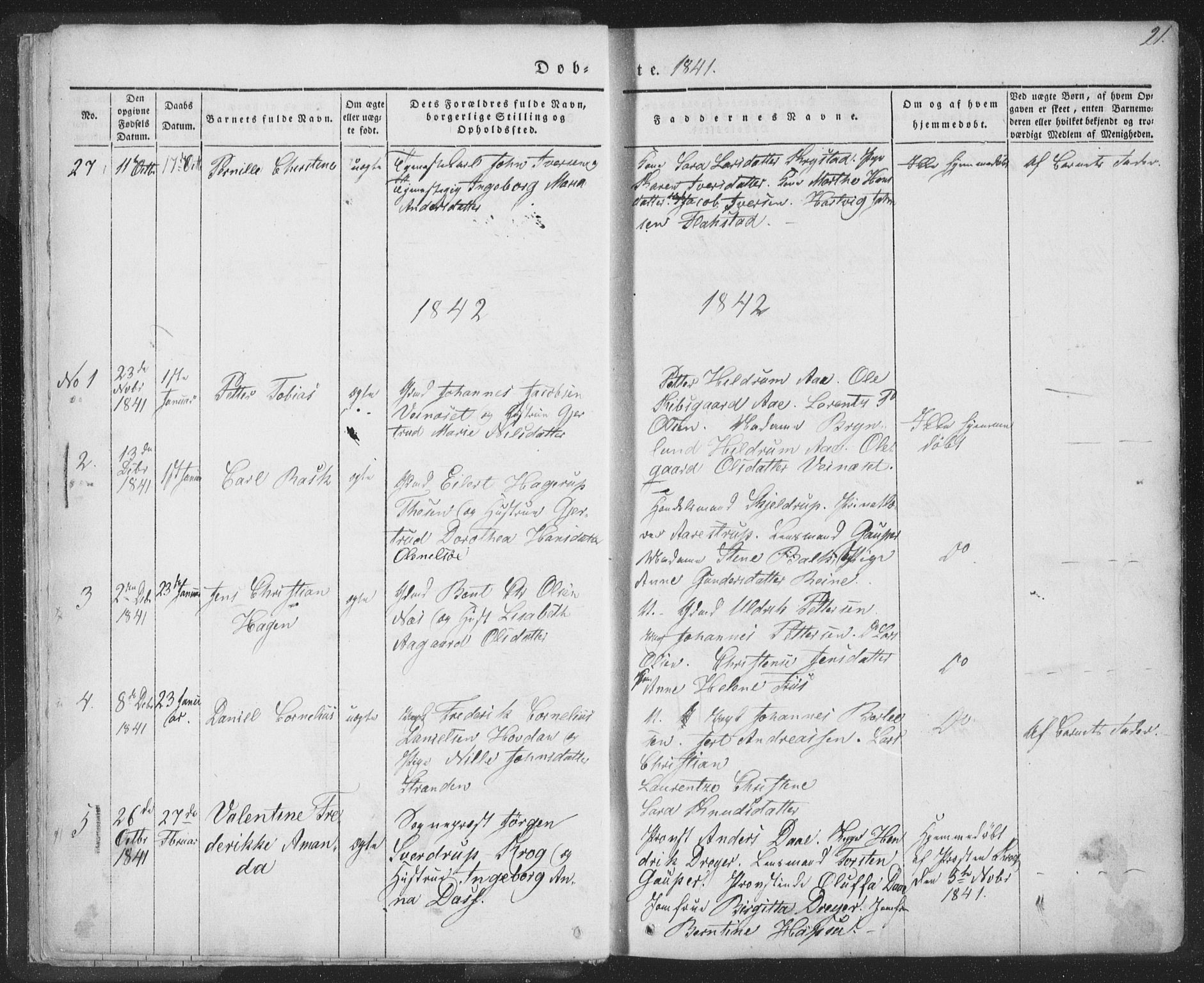 Ministerialprotokoller, klokkerbøker og fødselsregistre - Nordland, AV/SAT-A-1459/885/L1202: Parish register (official) no. 885A03, 1838-1859, p. 21