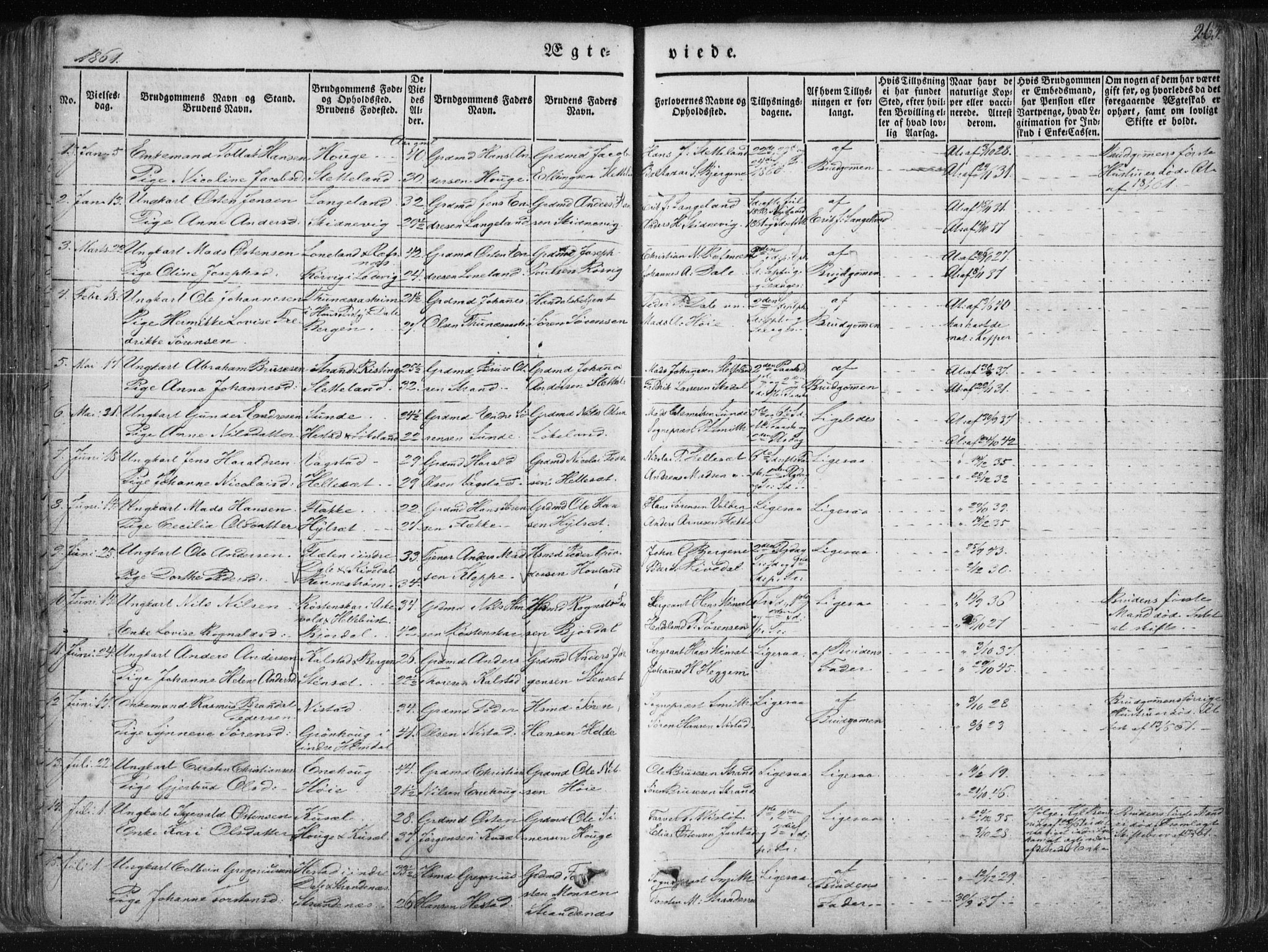 Fjaler sokneprestembete, SAB/A-79801/H/Haa/Haaa/L0006: Parish register (official) no. A 6, 1835-1884, p. 263
