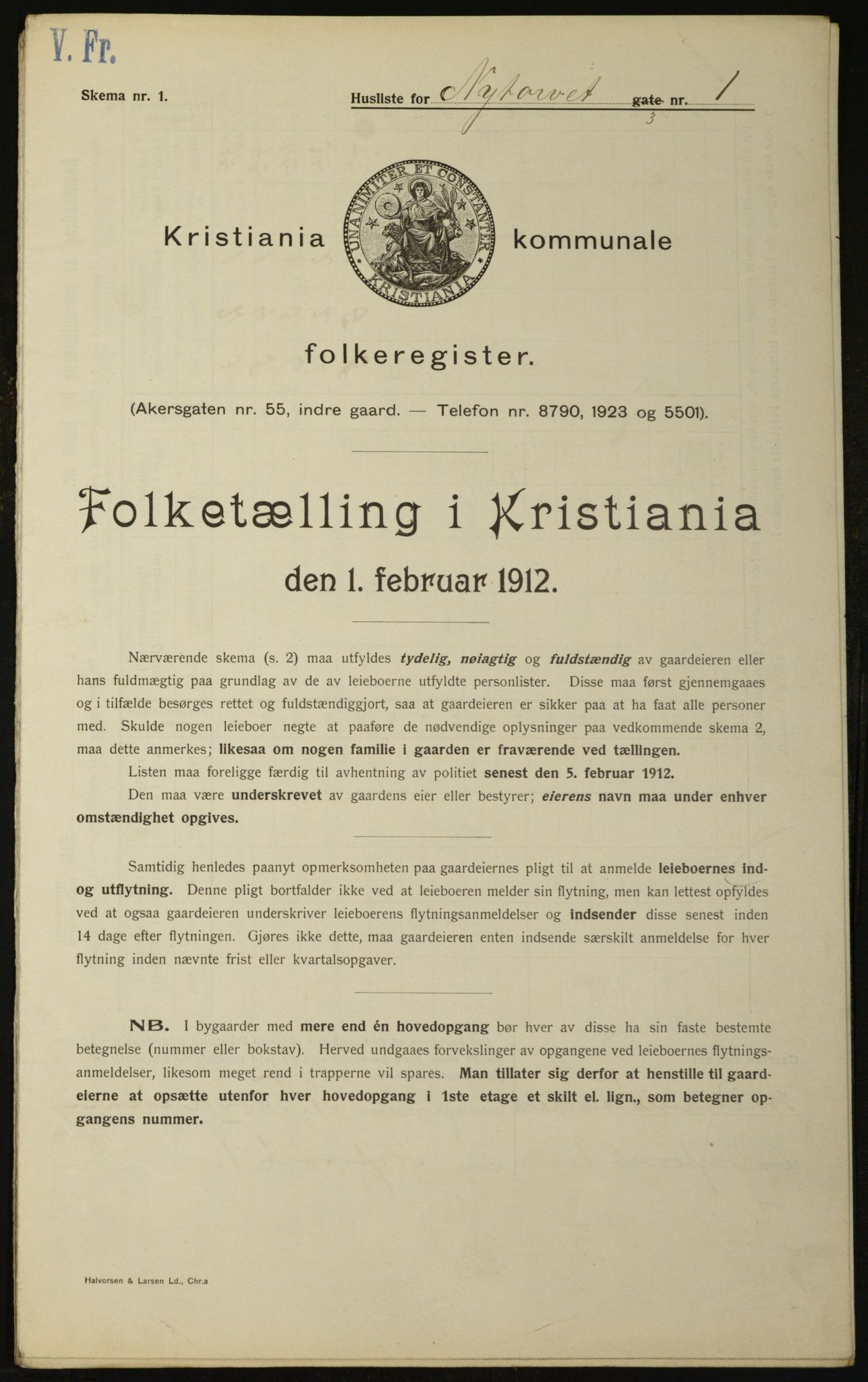 OBA, Municipal Census 1912 for Kristiania, 1912, p. 74710