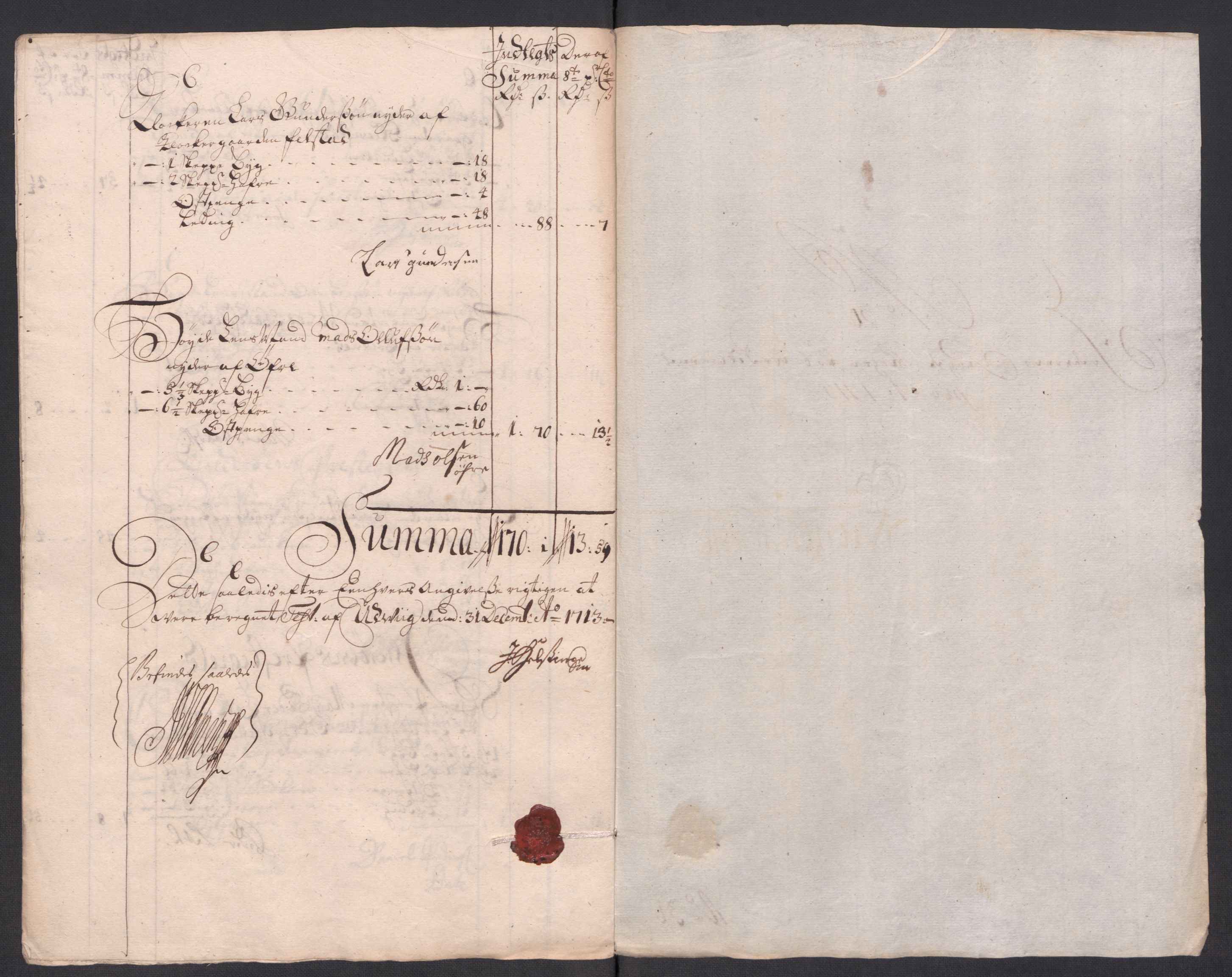 Rentekammeret inntil 1814, Reviderte regnskaper, Fogderegnskap, RA/EA-4092/R63/L4321: Fogderegnskap Inderøy, 1713, p. 280