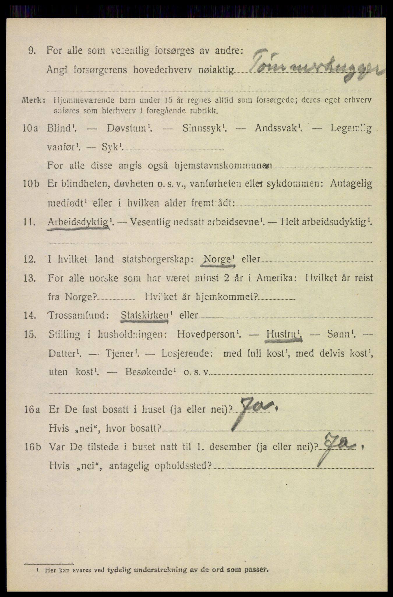 SAH, 1920 census for Elverum, 1920, p. 23379