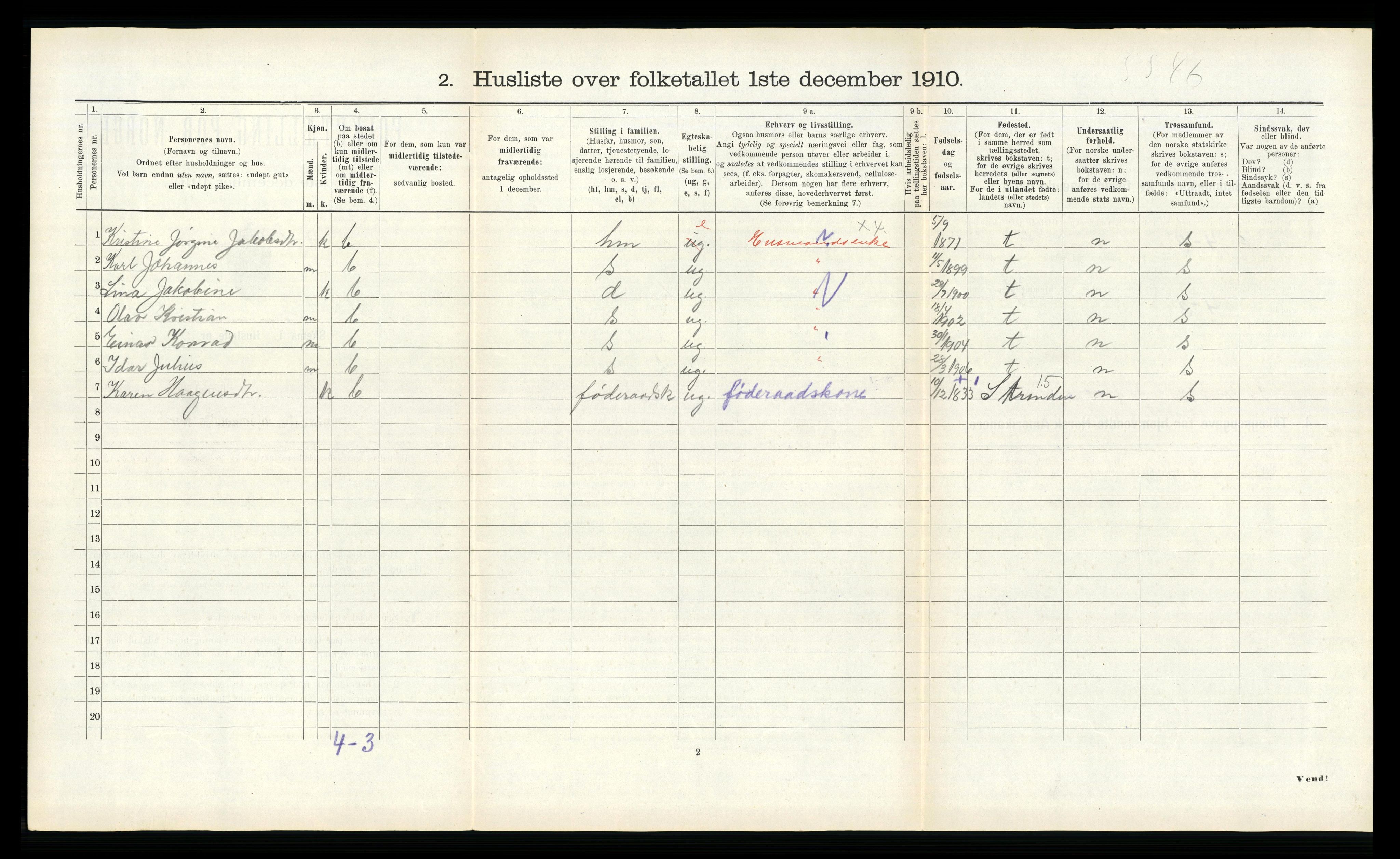 RA, 1910 census for Hitra, 1910, p. 268