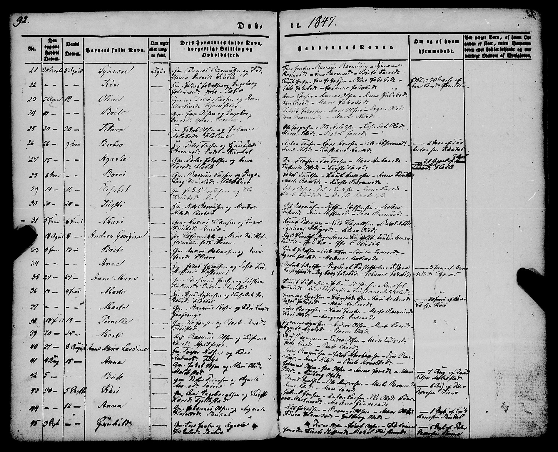 Gloppen sokneprestembete, AV/SAB-A-80101/H/Haa/Haaa/L0008: Parish register (official) no. A 8, 1837-1855, p. 92