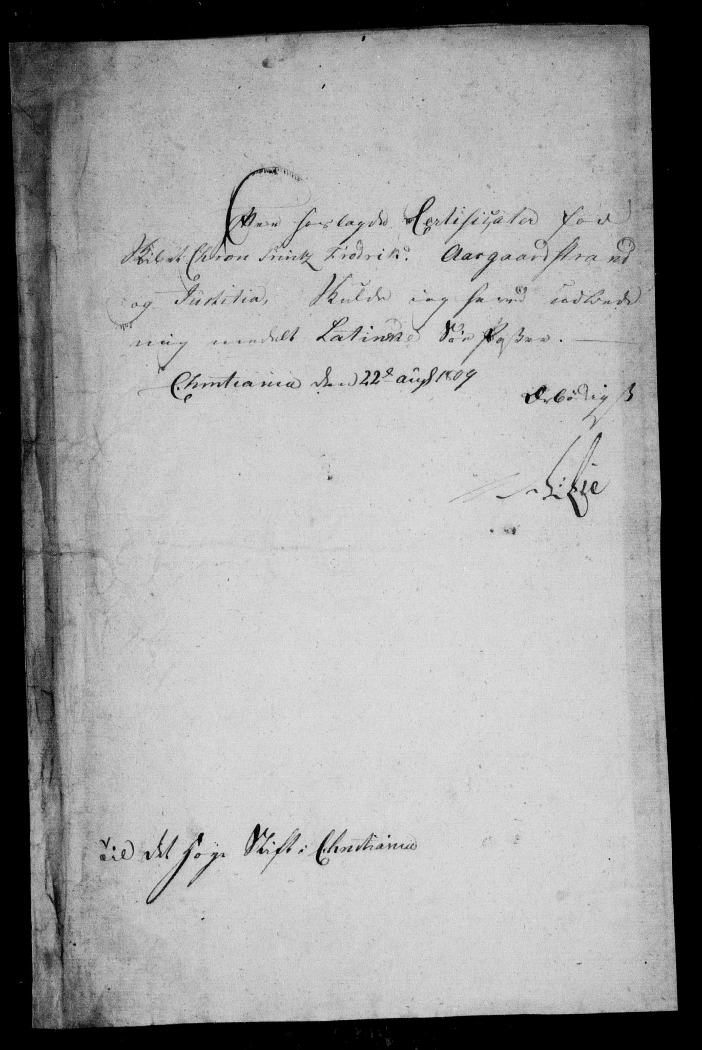 Danske Kanselli, Skapsaker, RA/EA-4061/F/L0052: Skap 13, pakke 2, 1809-1810, p. 8