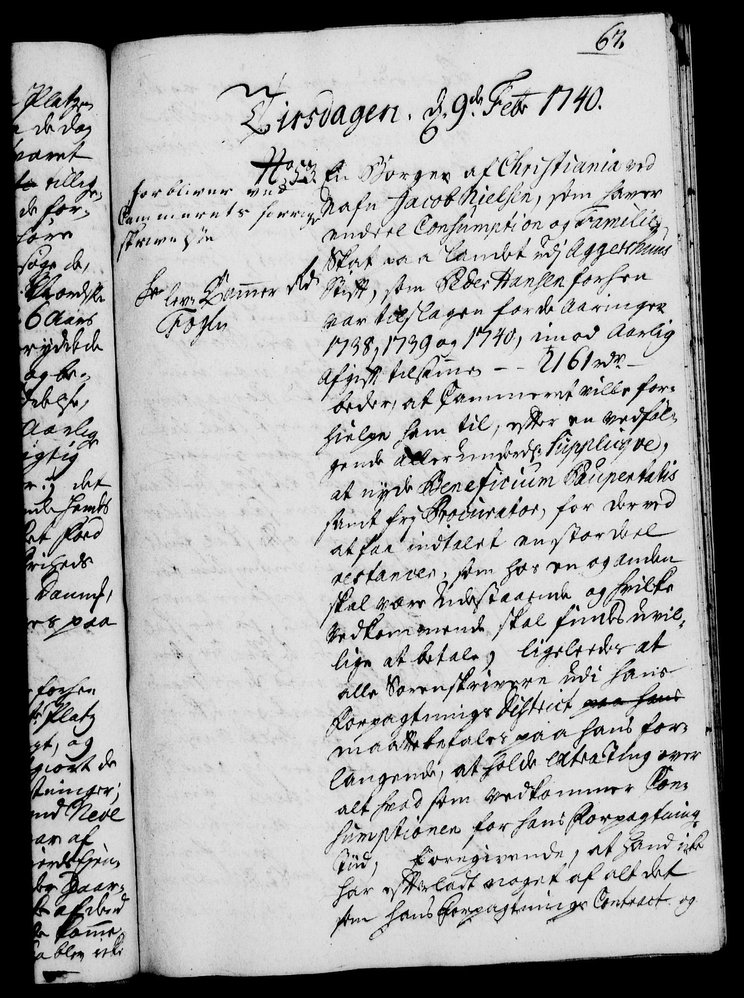 Rentekammeret, Kammerkanselliet, RA/EA-3111/G/Gh/Gha/L0022: Norsk ekstraktmemorialprotokoll (merket RK 53.67), 1739-1741, p. 67